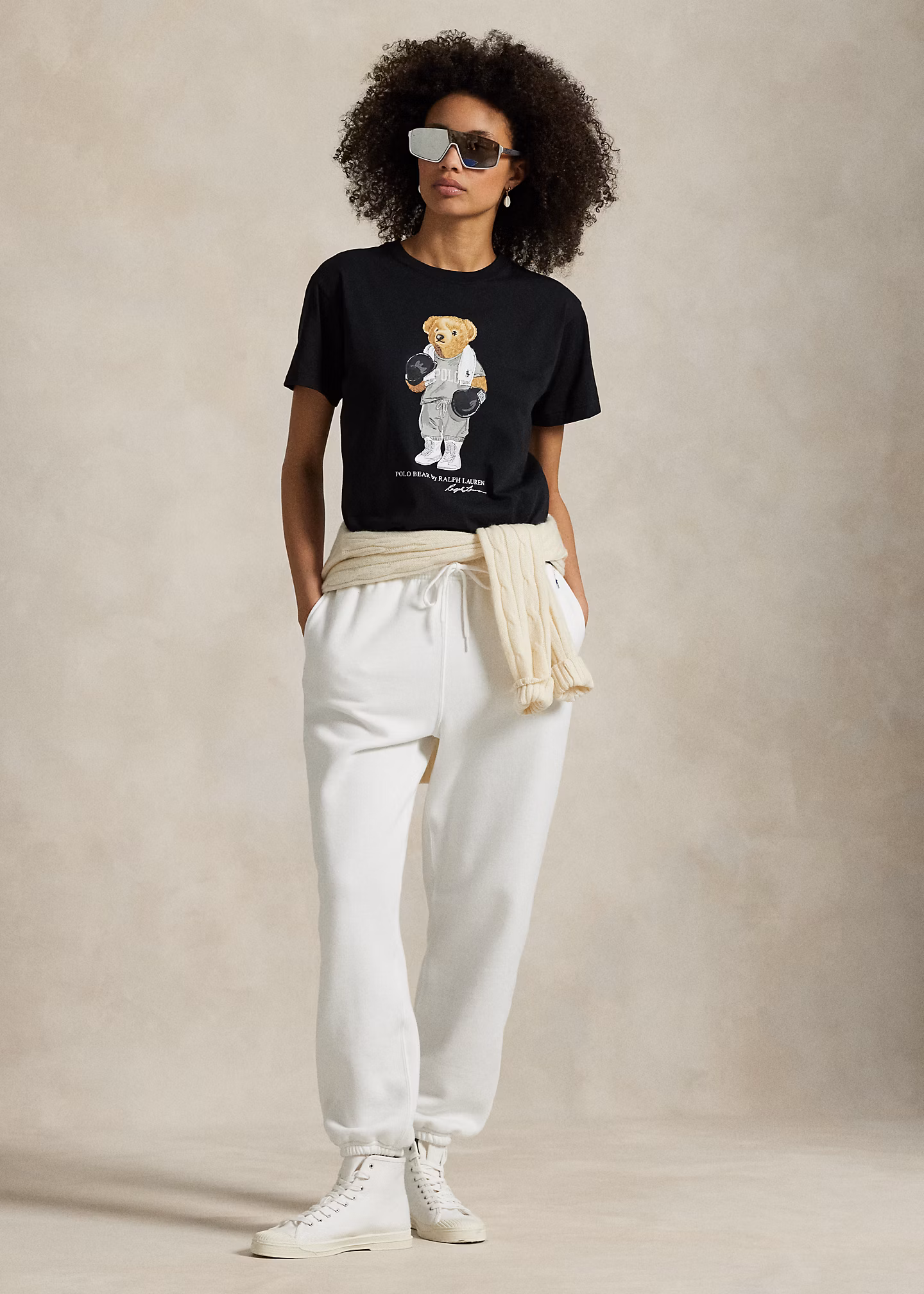 Baumwolljersey-T-Shirt mit Polo Bear - RALPH LAUREN OUTLET