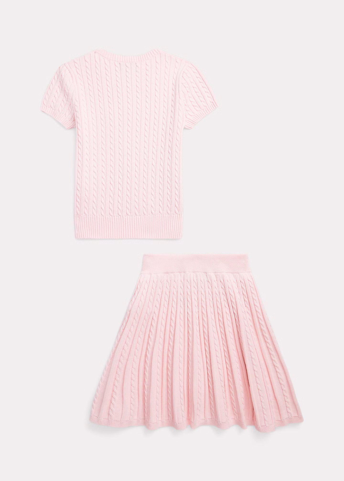 Mini-Zopfmuster-Pullover und Rock im Set - RALPH LAUREN OUTLET