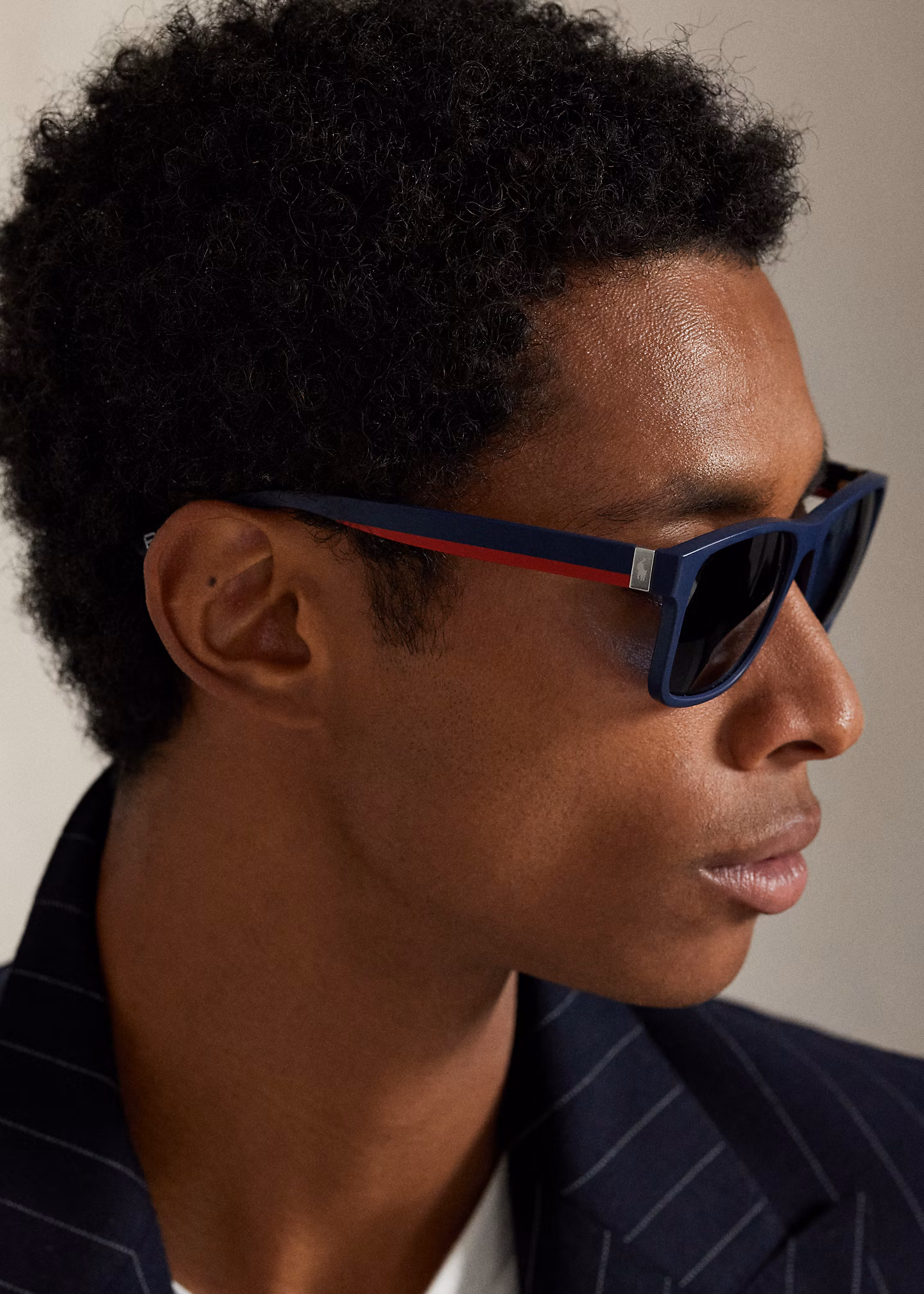 Eckige Sonnenbrille mit Streifen - RALPH LAUREN OUTLET