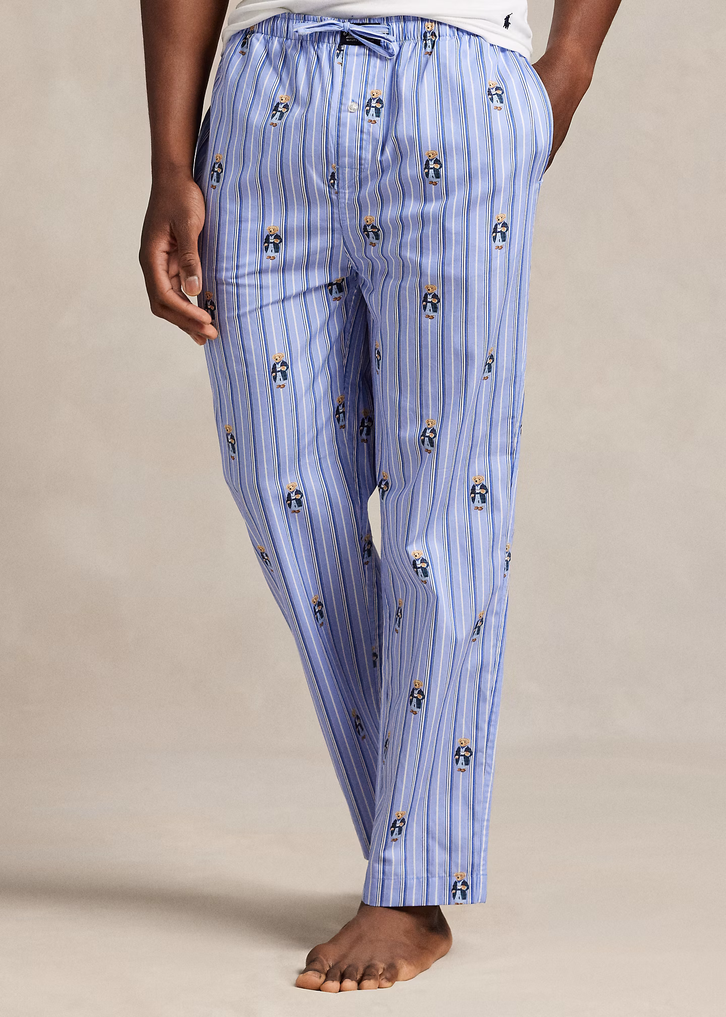 Baumwollpyjamahose mit Polo Bear - RALPH LAUREN OUTLET