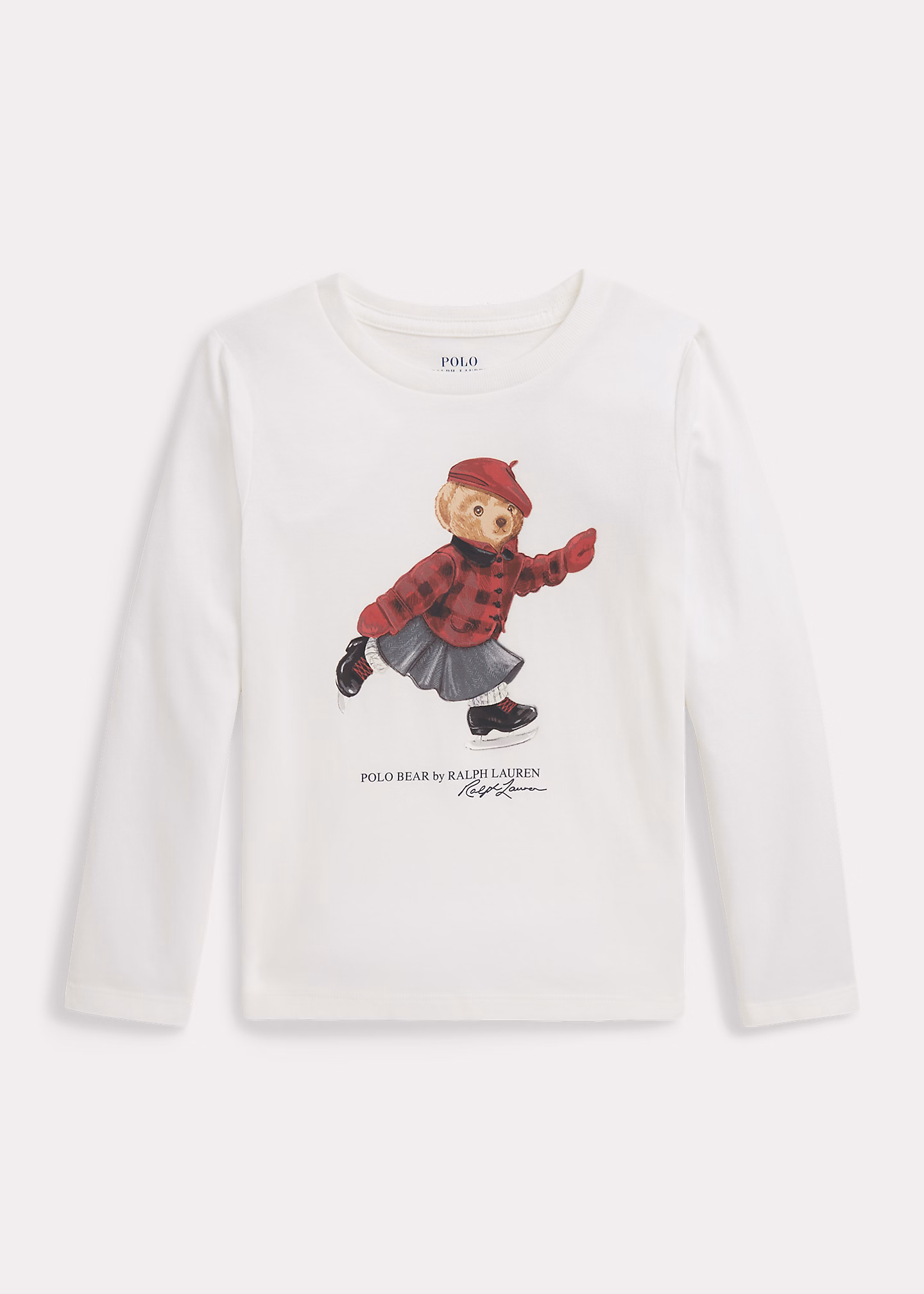 Langarm-T-Shirt mit Polo Bear - RALPH LAUREN OUTLET