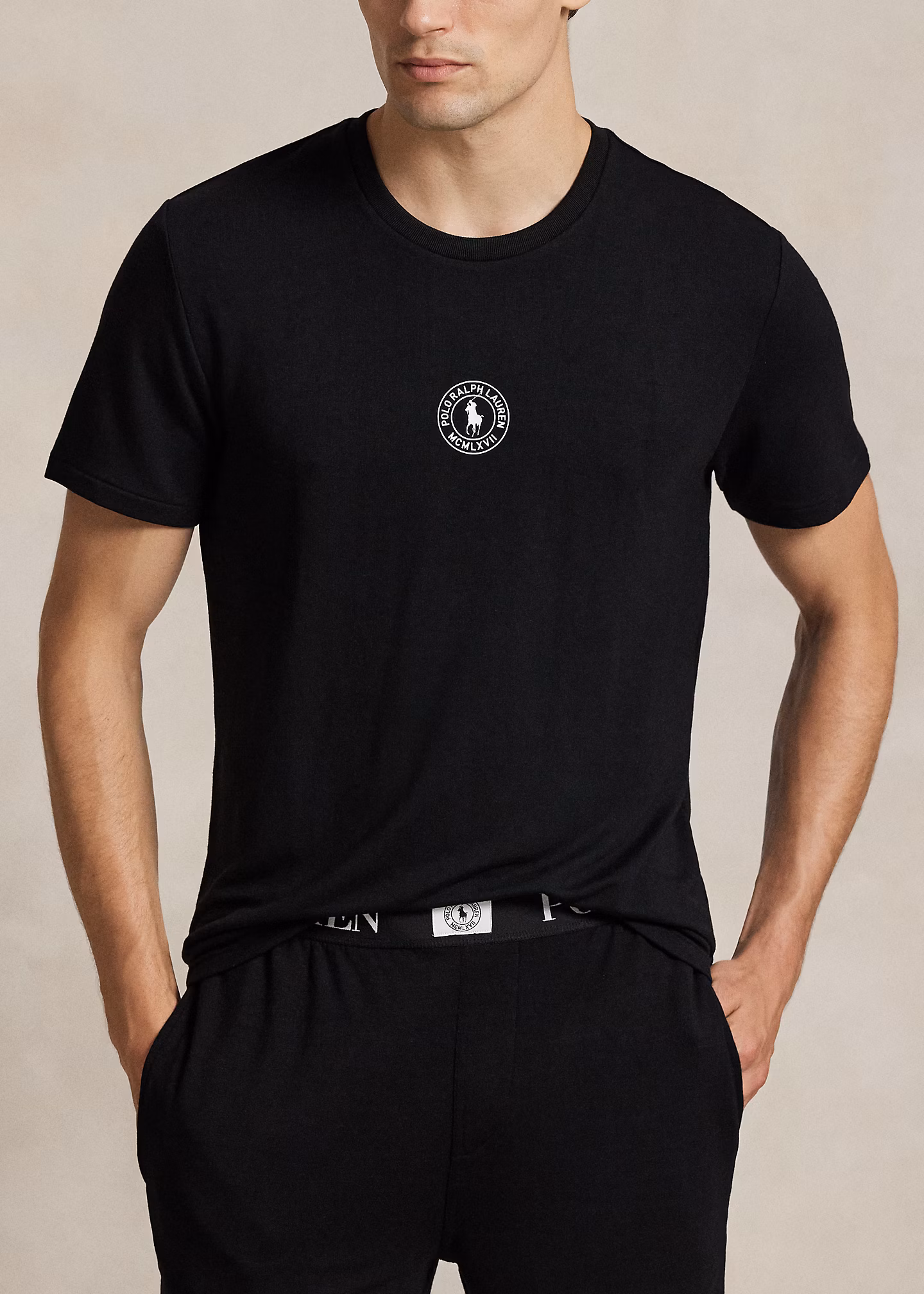 Schlafshirt mit Logo aus French Terry - RALPH LAUREN OUTLET