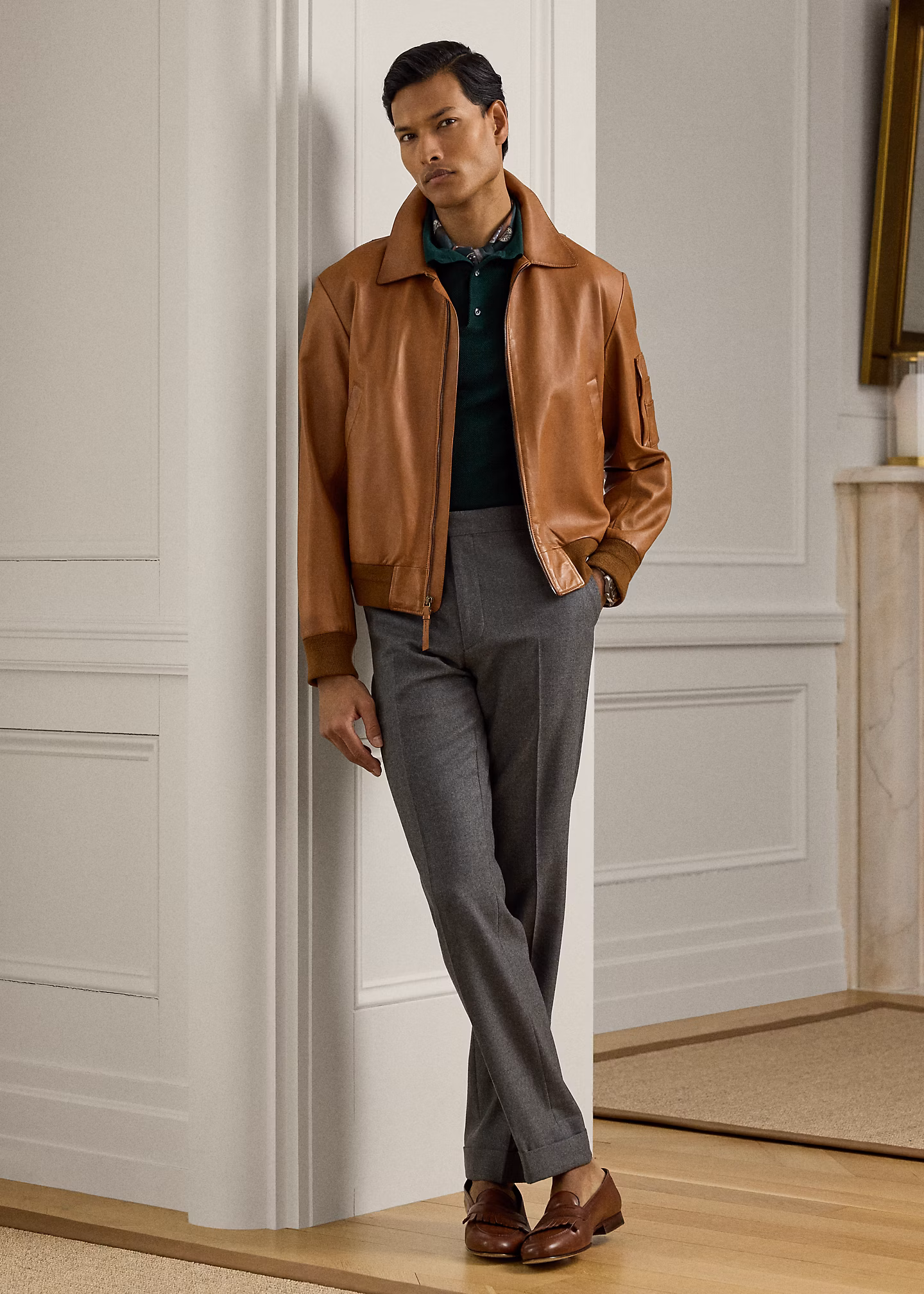 Plongé-Lederjacke - RALPH LAUREN OUTLET