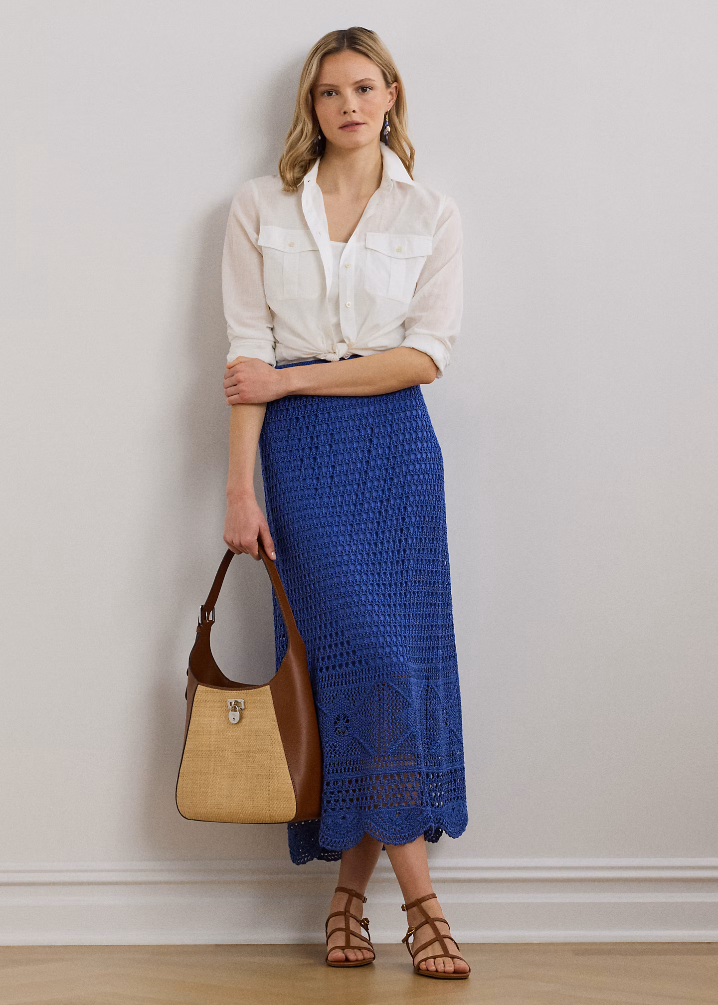 Strickrock mit Lochmuster - RALPH LAUREN OUTLET