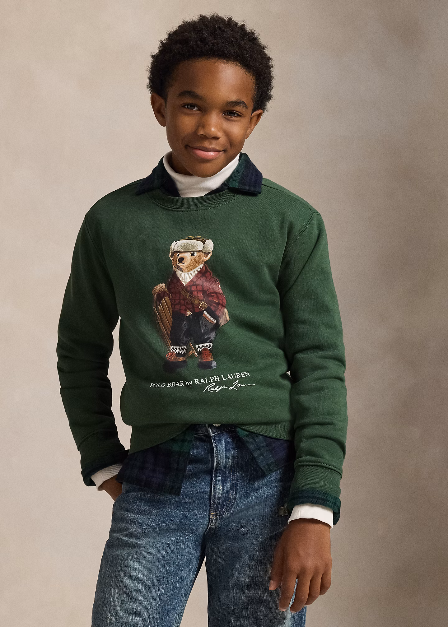 Fleece-Sweatshirt mit Polo Bear - RALPH LAUREN OUTLET