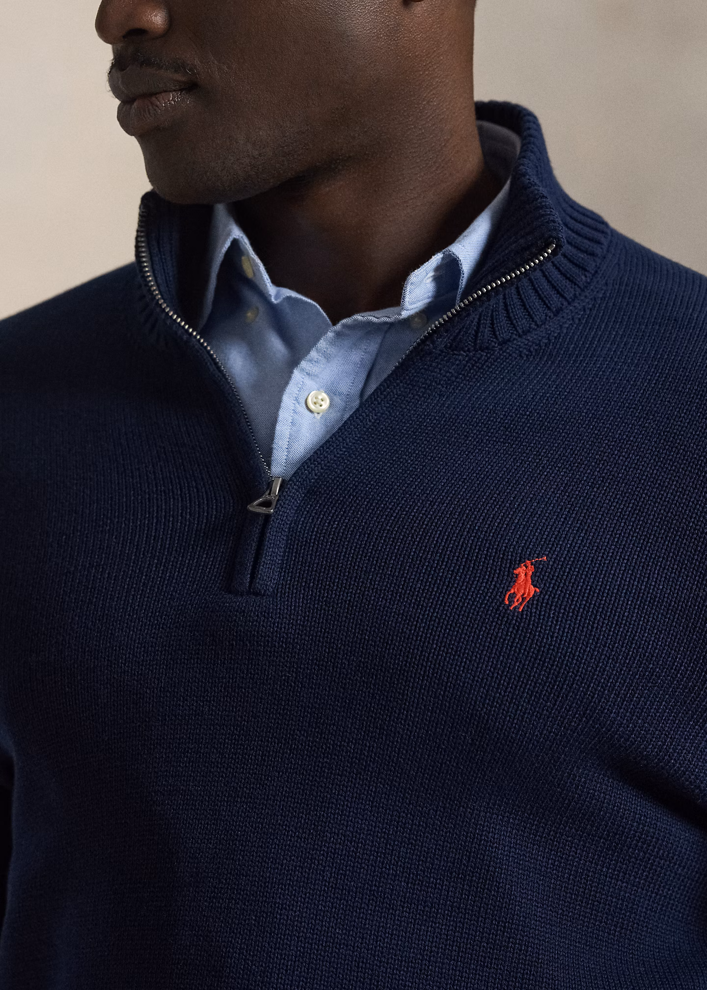 Baumwollpullover mit Reißverschluss - RALPH LAUREN OUTLET