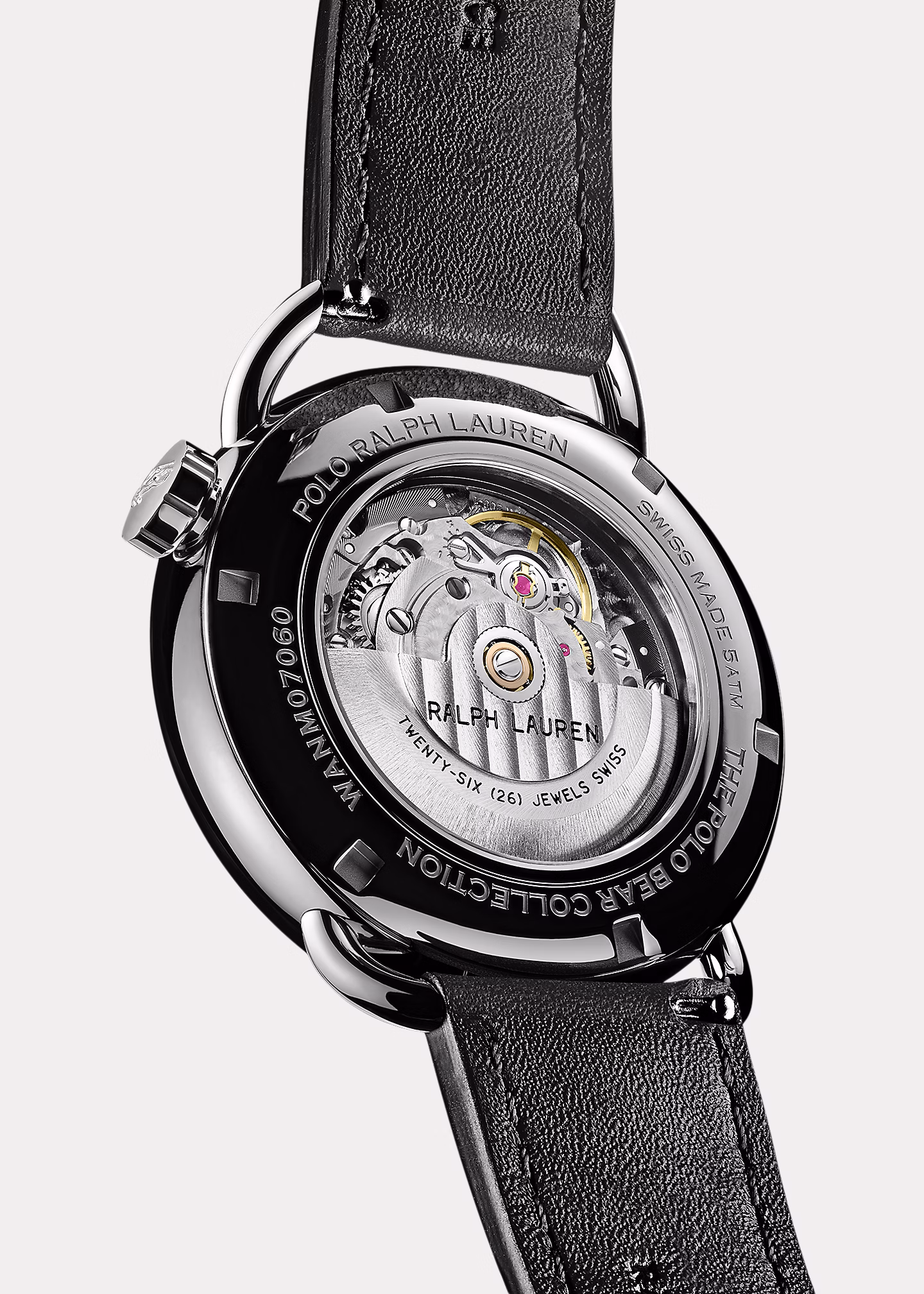 Stahl-Armbanduhr in Weiß mit Polo Bear - RALPH LAUREN OUTLET