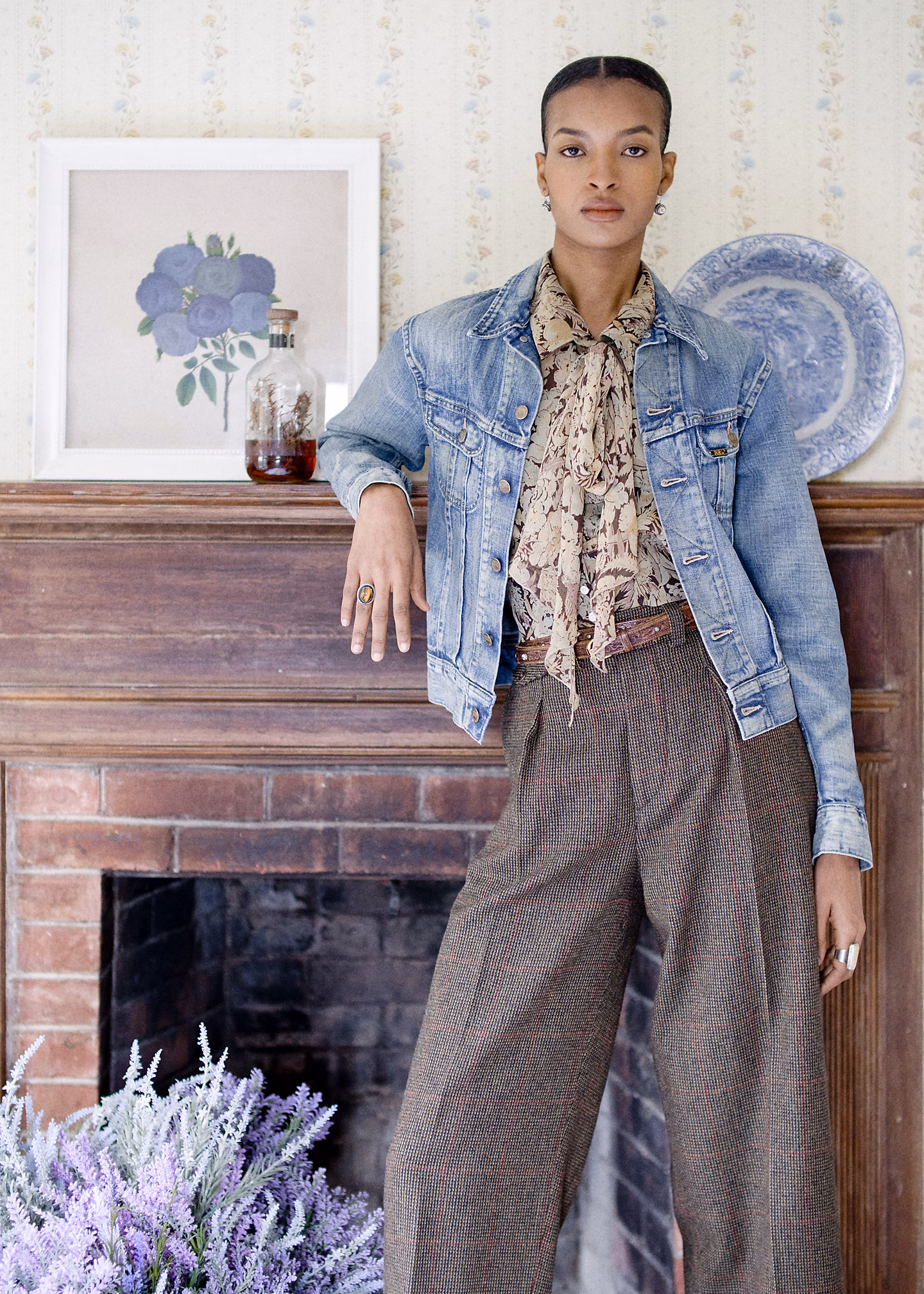 Tweedhose mit Windowpane-Karo - RALPH LAUREN OUTLET