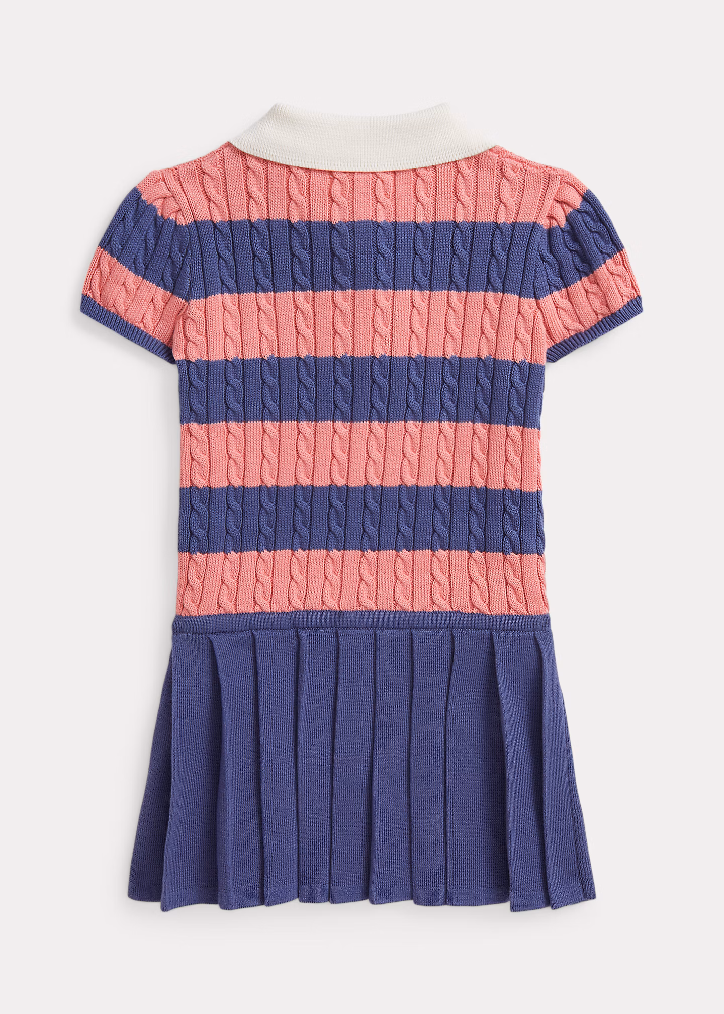 Gestreiftes Pulloverkleid mit Zopfmuster - RALPH LAUREN OUTLET