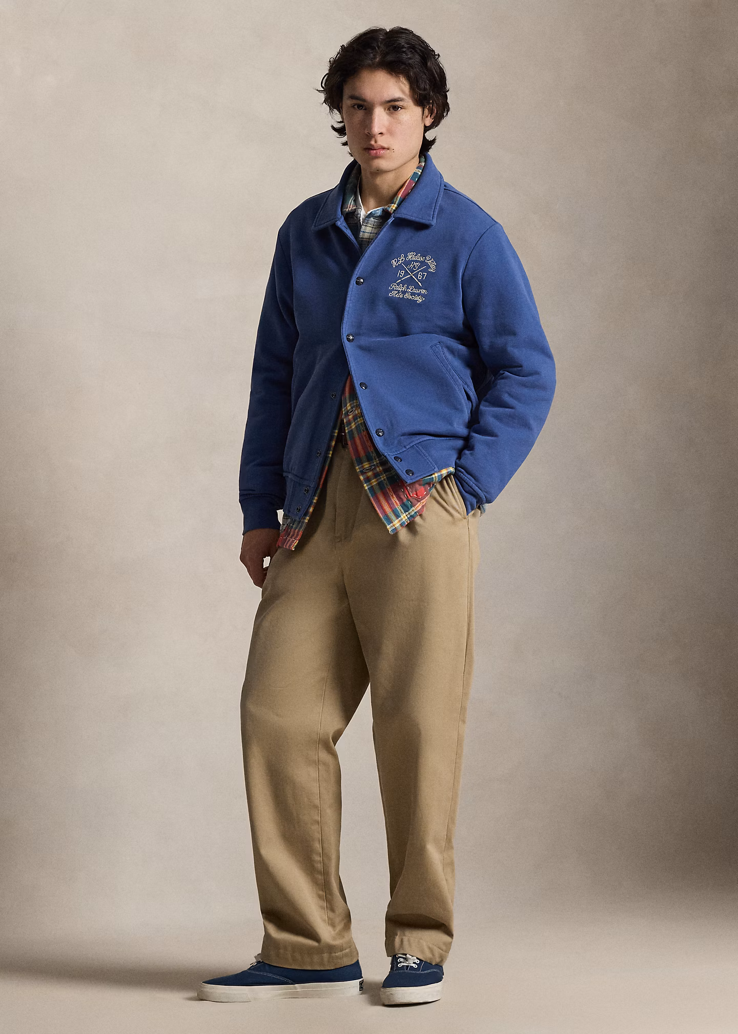 Bestickte Jacke aus Loopback-Fleece - RALPH LAUREN OUTLET