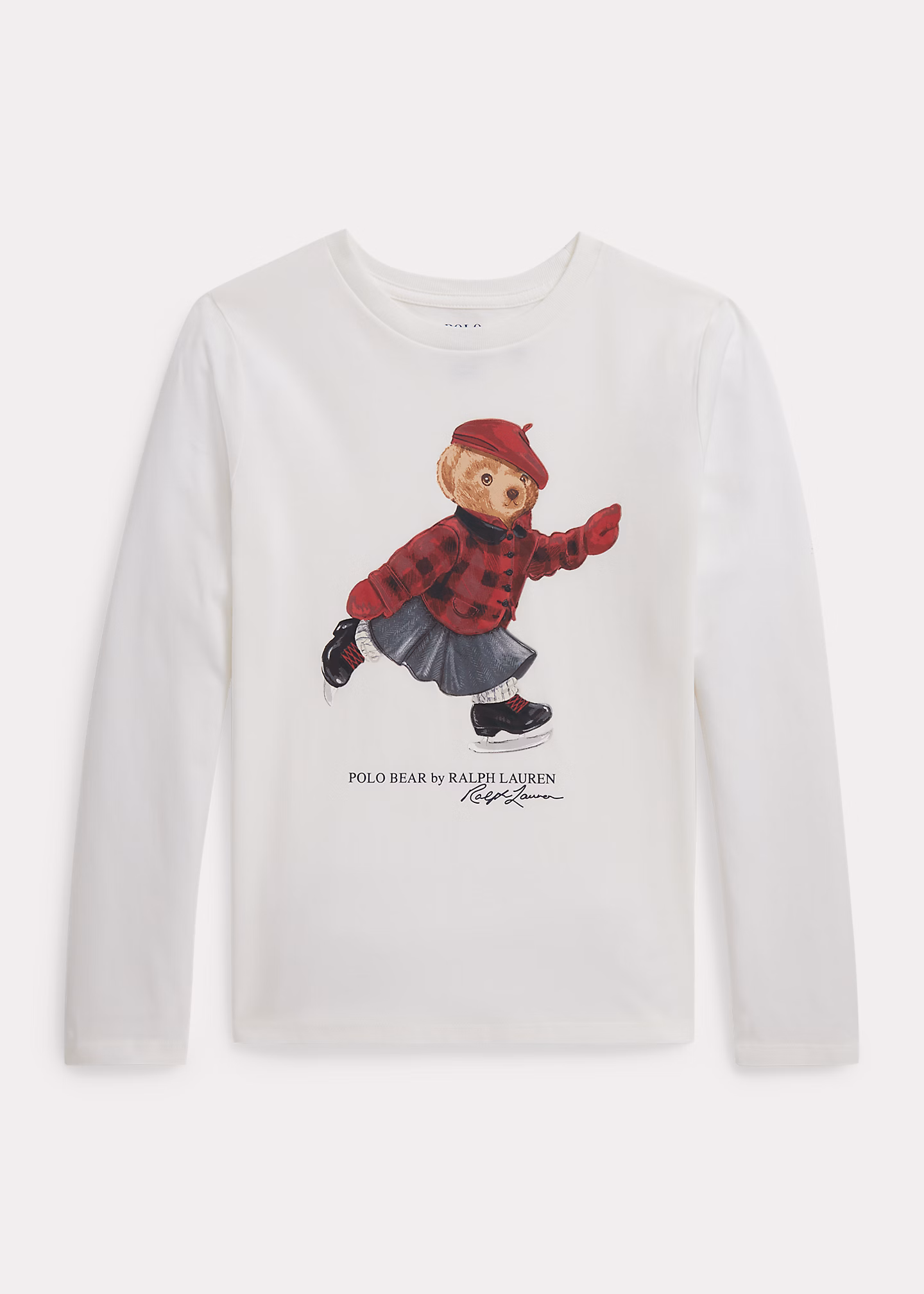 Langärmliges T-Shirt mit Polo Bear - RALPH LAUREN OUTLET