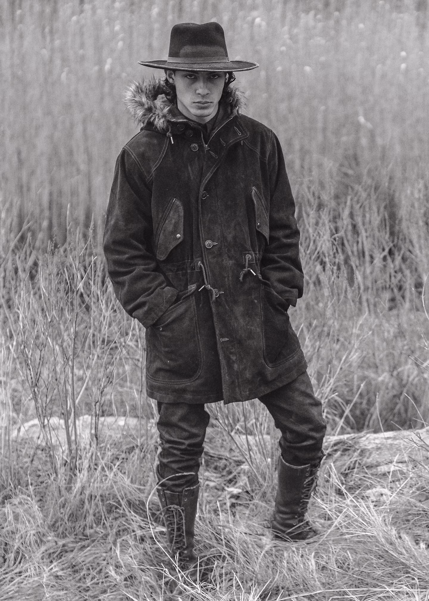 Wildlederparka mit Kunstpelzbesatz - RALPH LAUREN OUTLET