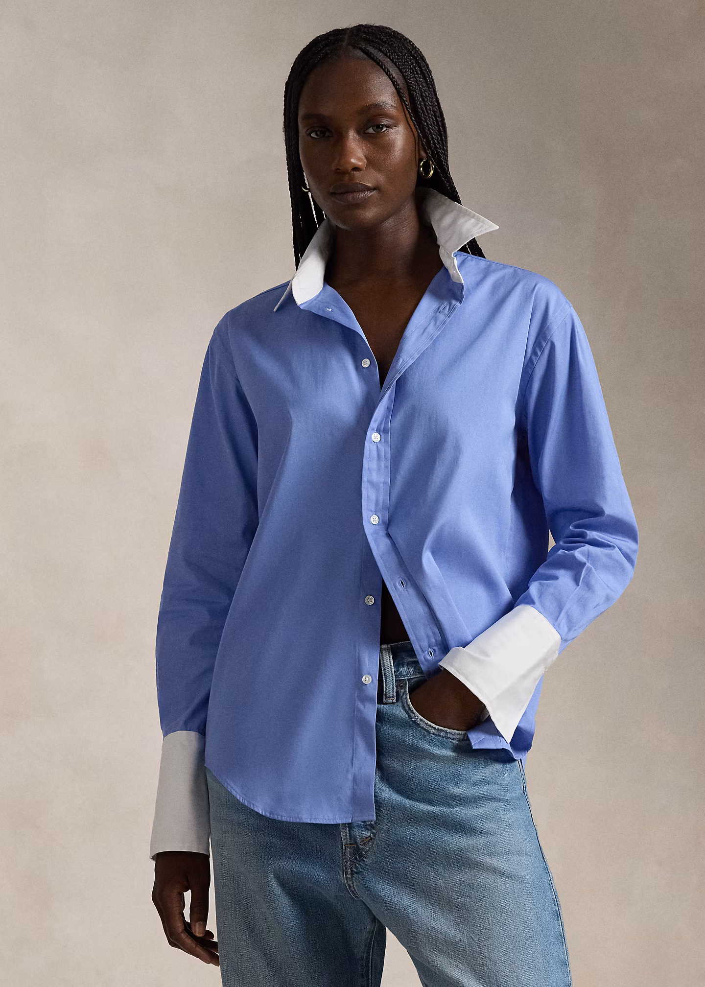 Baumwollhemd mit langen Manschetten - RALPH LAUREN OUTLET