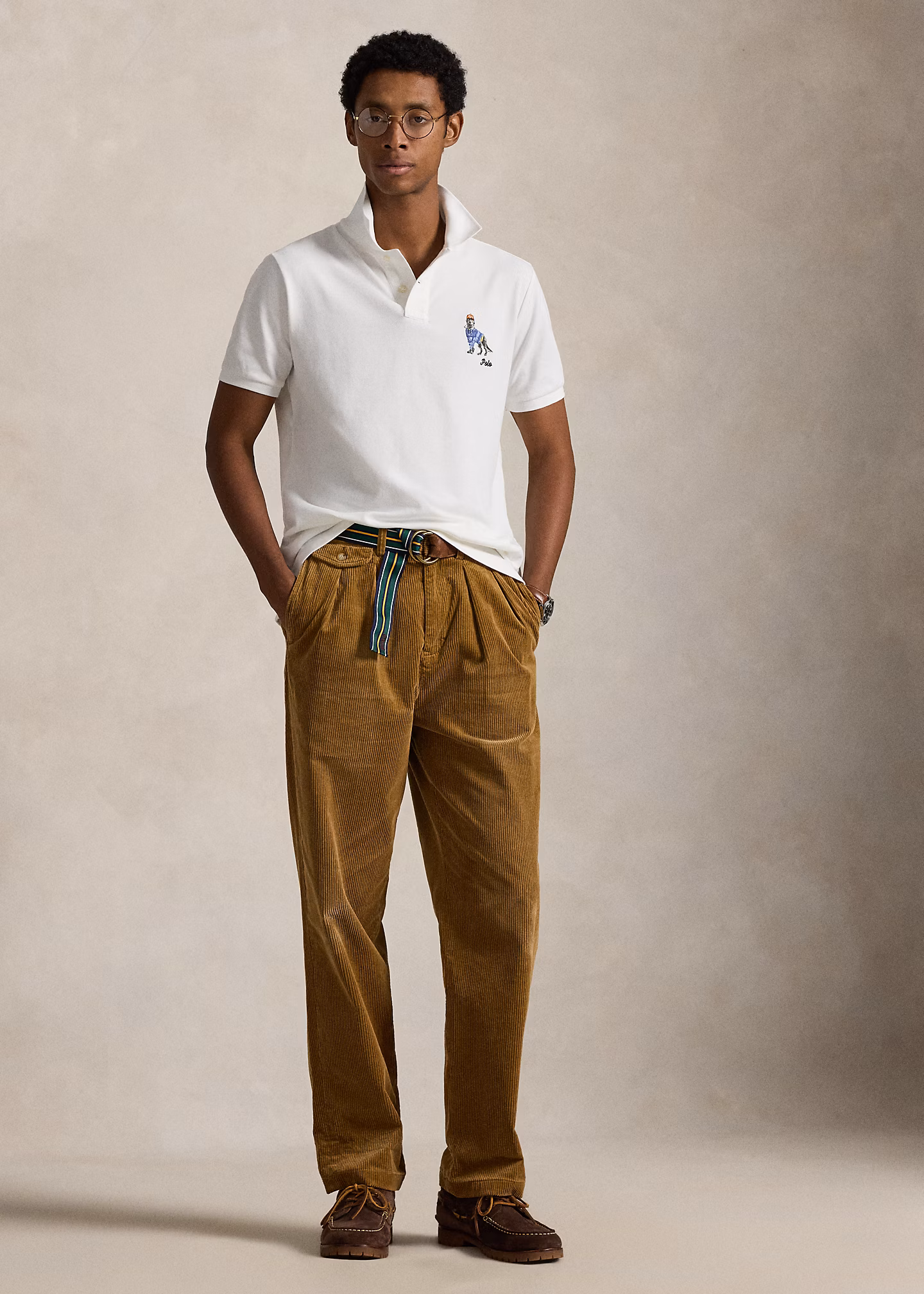 Custom-Slim-Fit Poloshirt mit Stickerei - RALPH LAUREN OUTLET