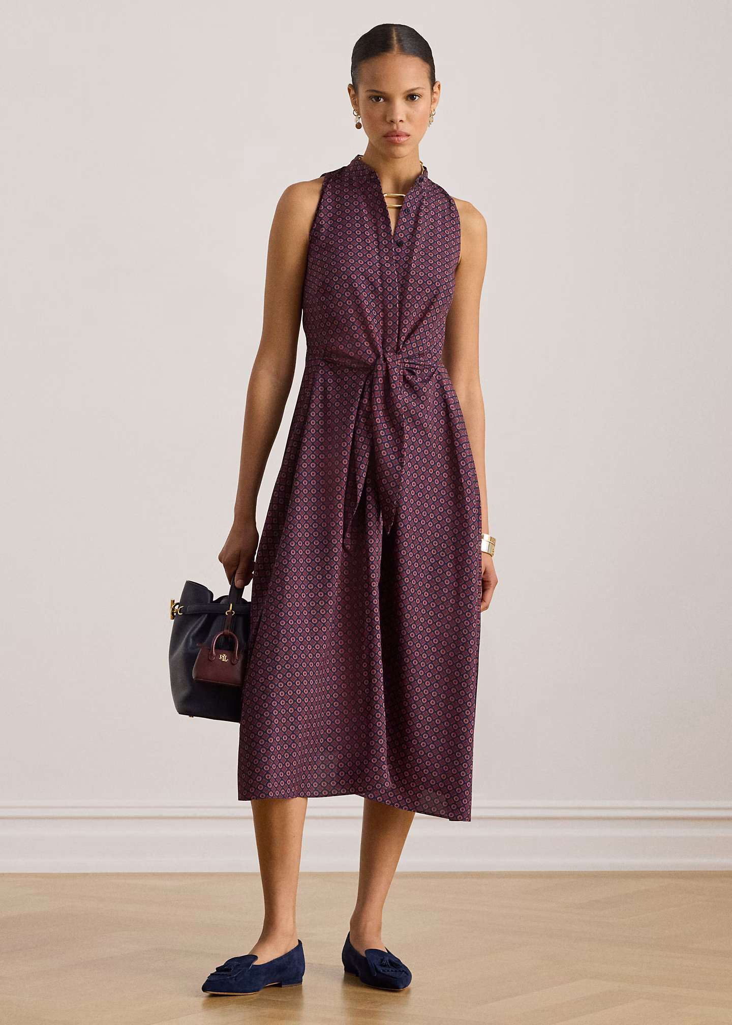 Ärmelloses Crêpe-Kleid mit Schnürung - RALPH LAUREN OUTLET