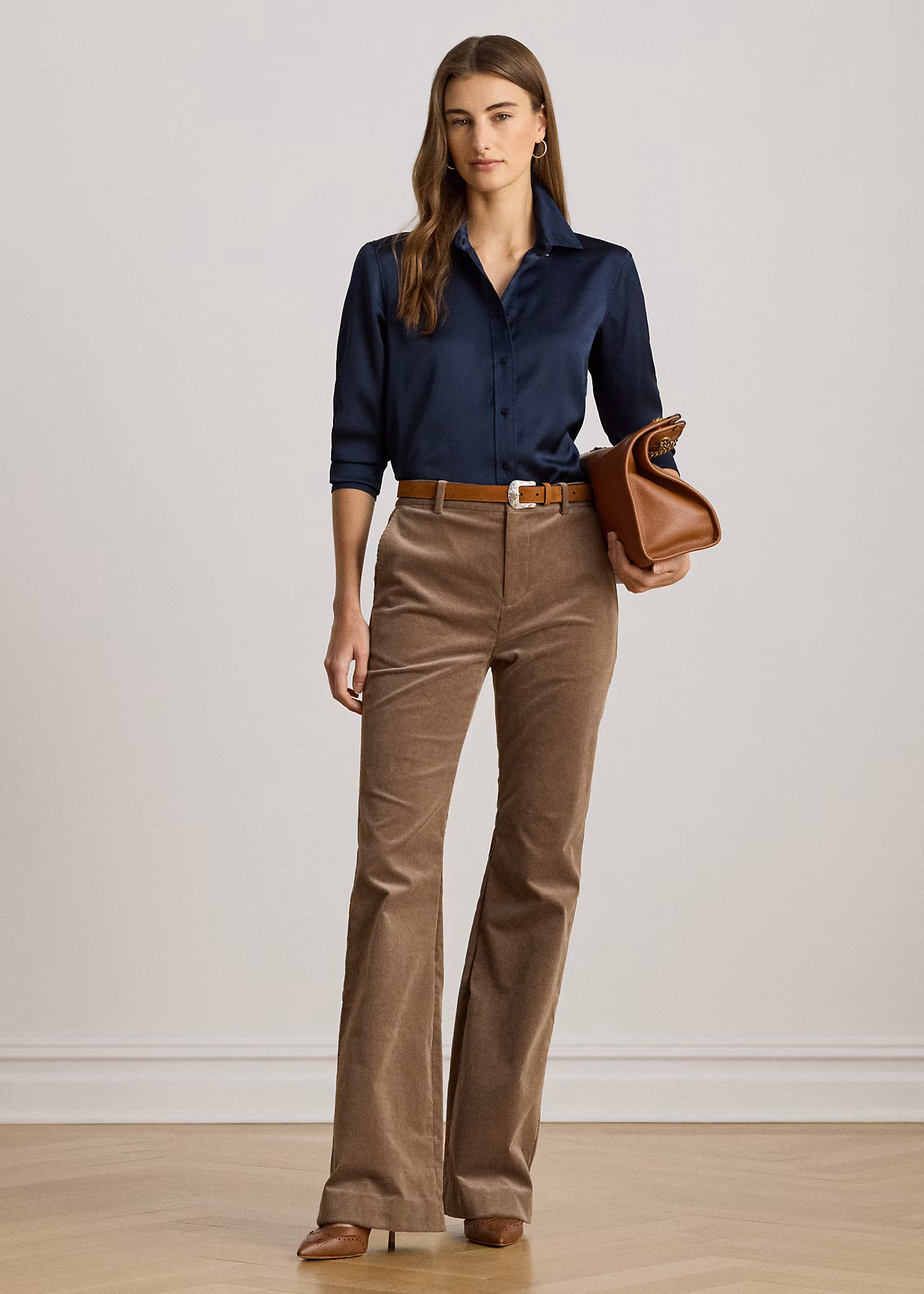 Classic-Fit Hemd aus Satin-Charmeuse - RALPH LAUREN OUTLET