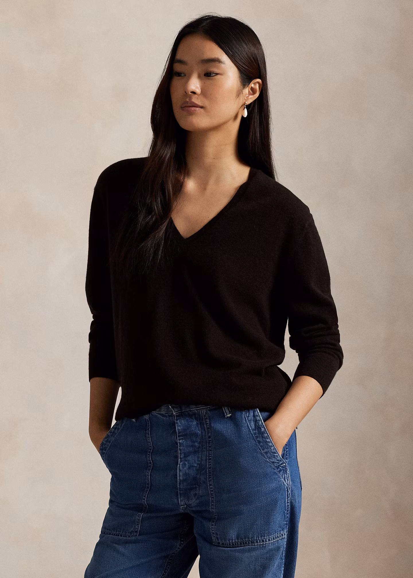 Relaxed-Fit Pullover mit V-Ausschnitt - RALPH LAUREN OUTLET