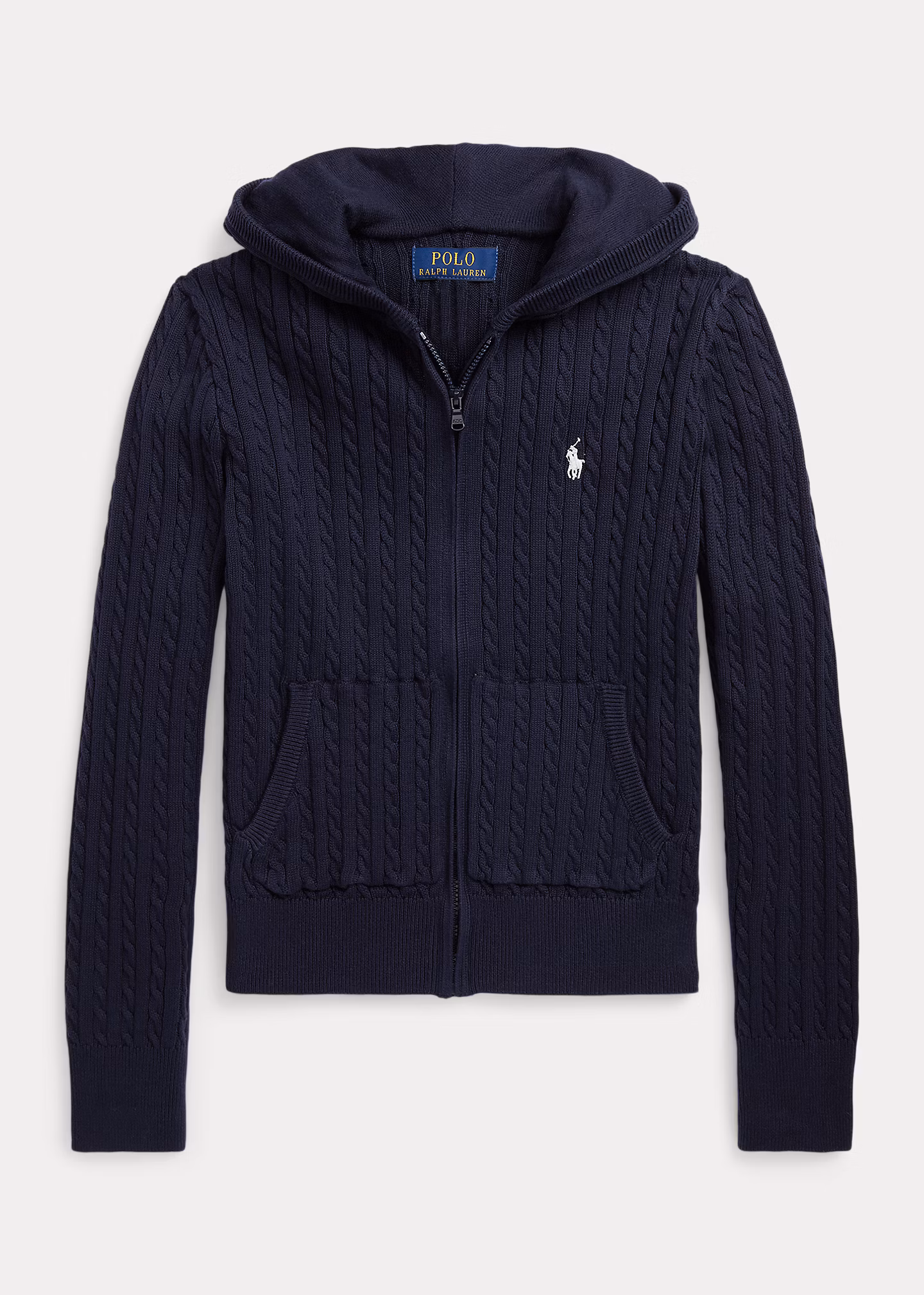Kapuzenjacke mit Mini-Zopfmuster - RALPH LAUREN OUTLET