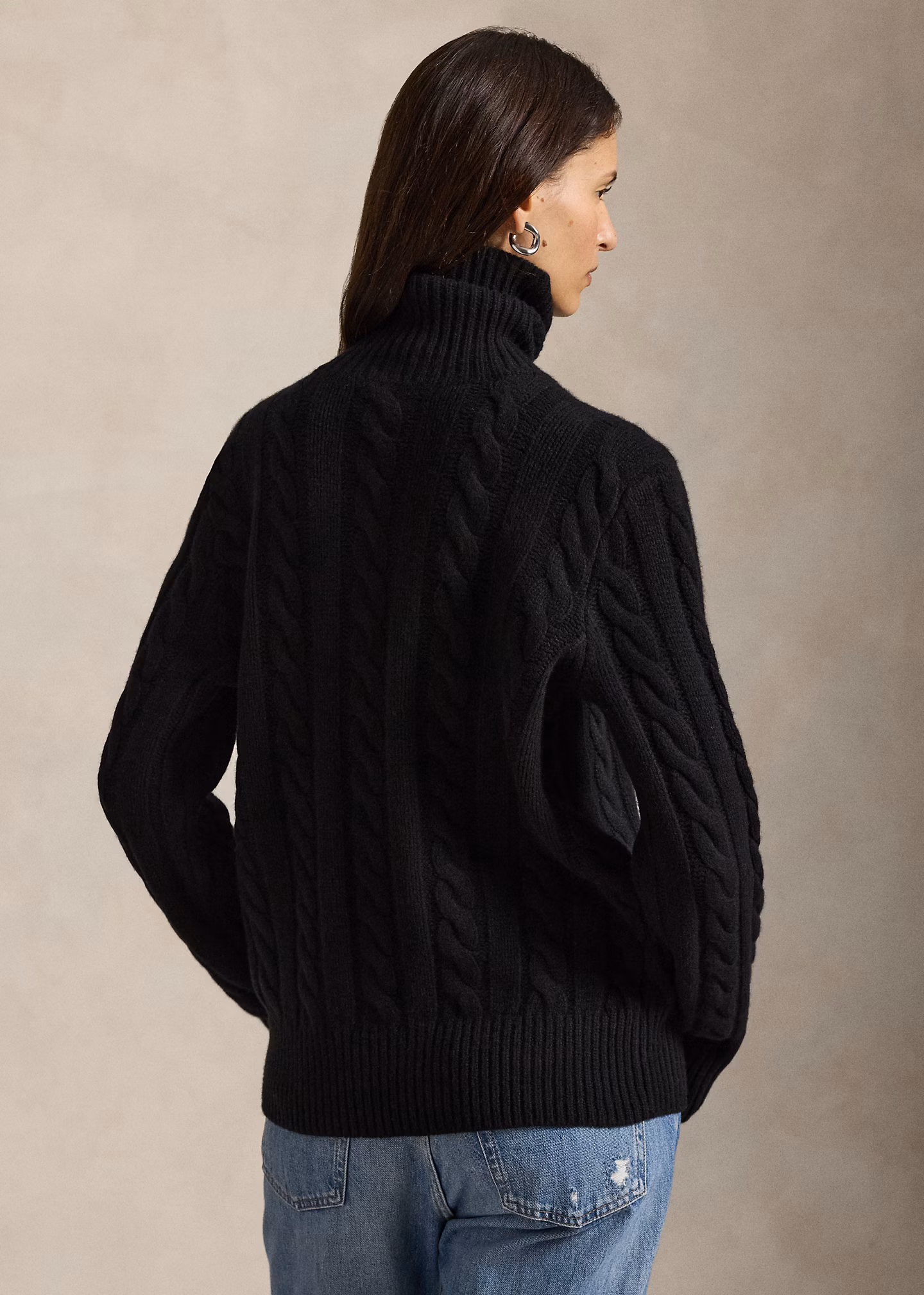 Woll-Kaschmir-Pullover mit Zopfmuster - RALPH LAUREN OUTLET