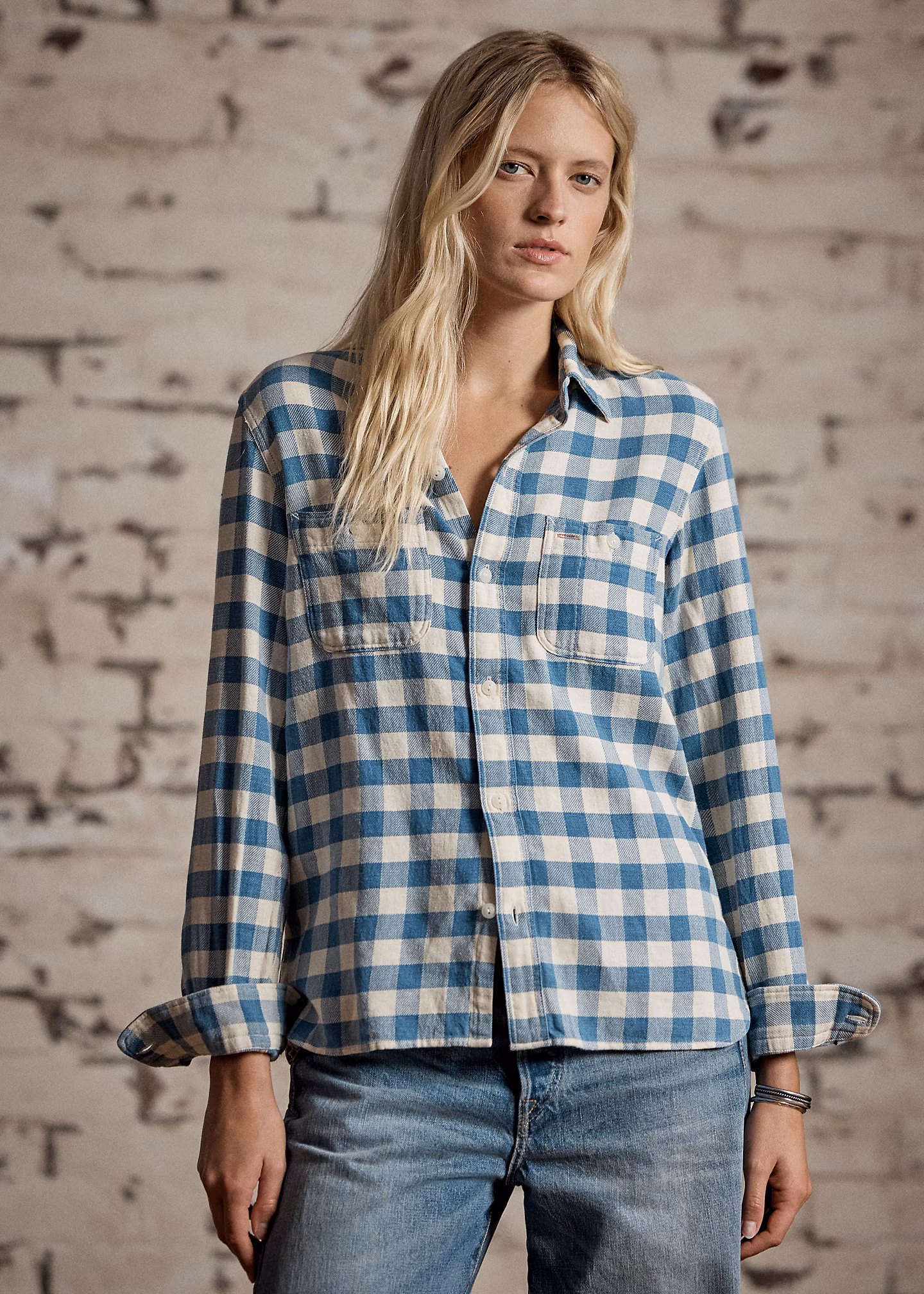 Kariertes Baumwoll-Leinen-Hemd - RALPH LAUREN OUTLET