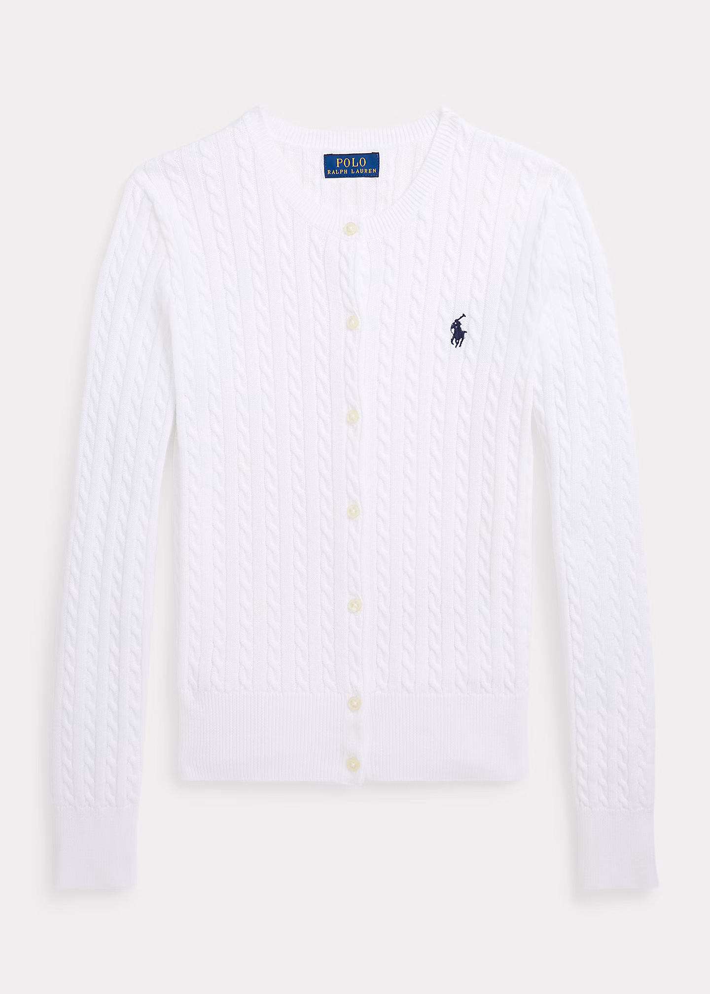 Baumwollcardigan mit Zopfmuster - RALPH LAUREN OUTLET