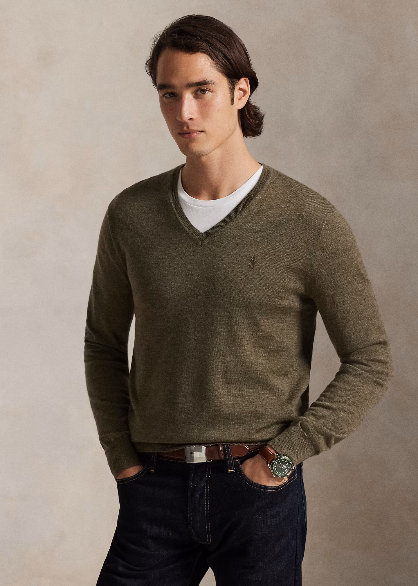 Waschbarer Slim-Fit Wollpullover - RALPH LAUREN OUTLET