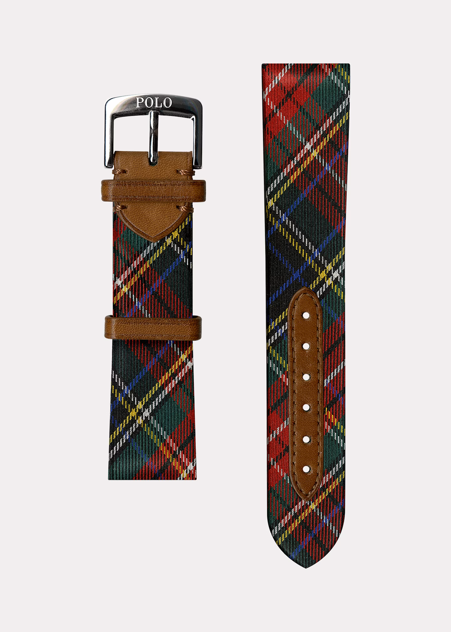 Uhrenarmband aus Seide mit Tartanmuster - RALPH LAUREN OUTLET