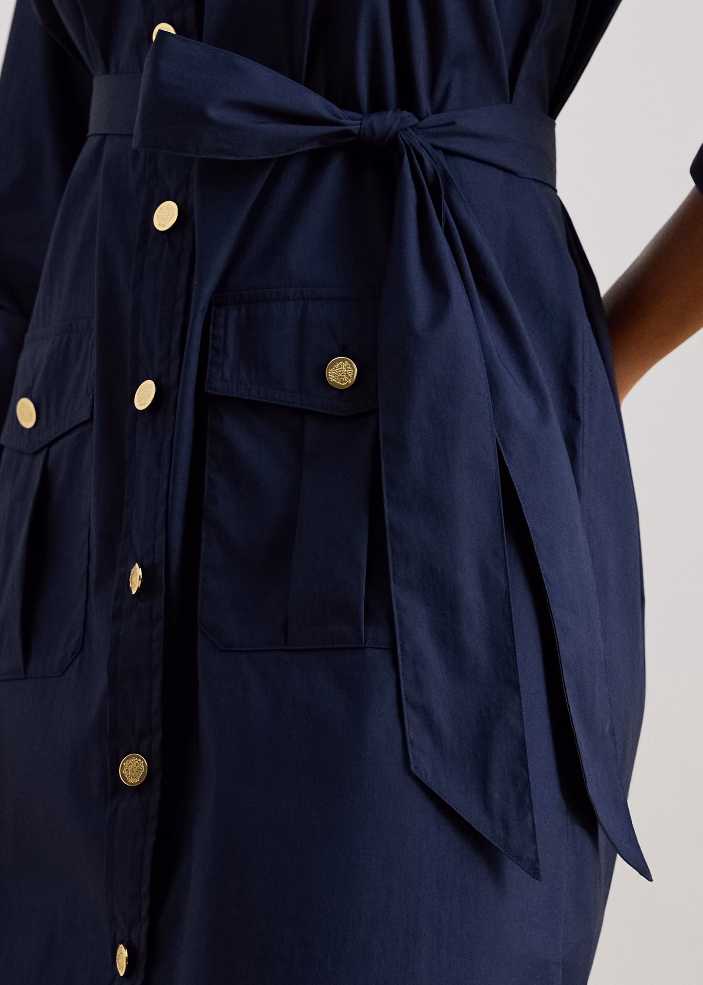 Baumwollmix-Hemdkleid mit Rollärmeln - RALPH LAUREN OUTLET