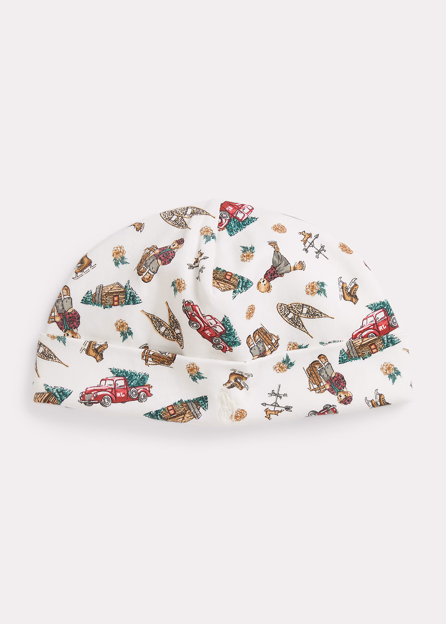 Baumwollinterlock-Mütze mit Polo Bear - RALPH LAUREN OUTLET