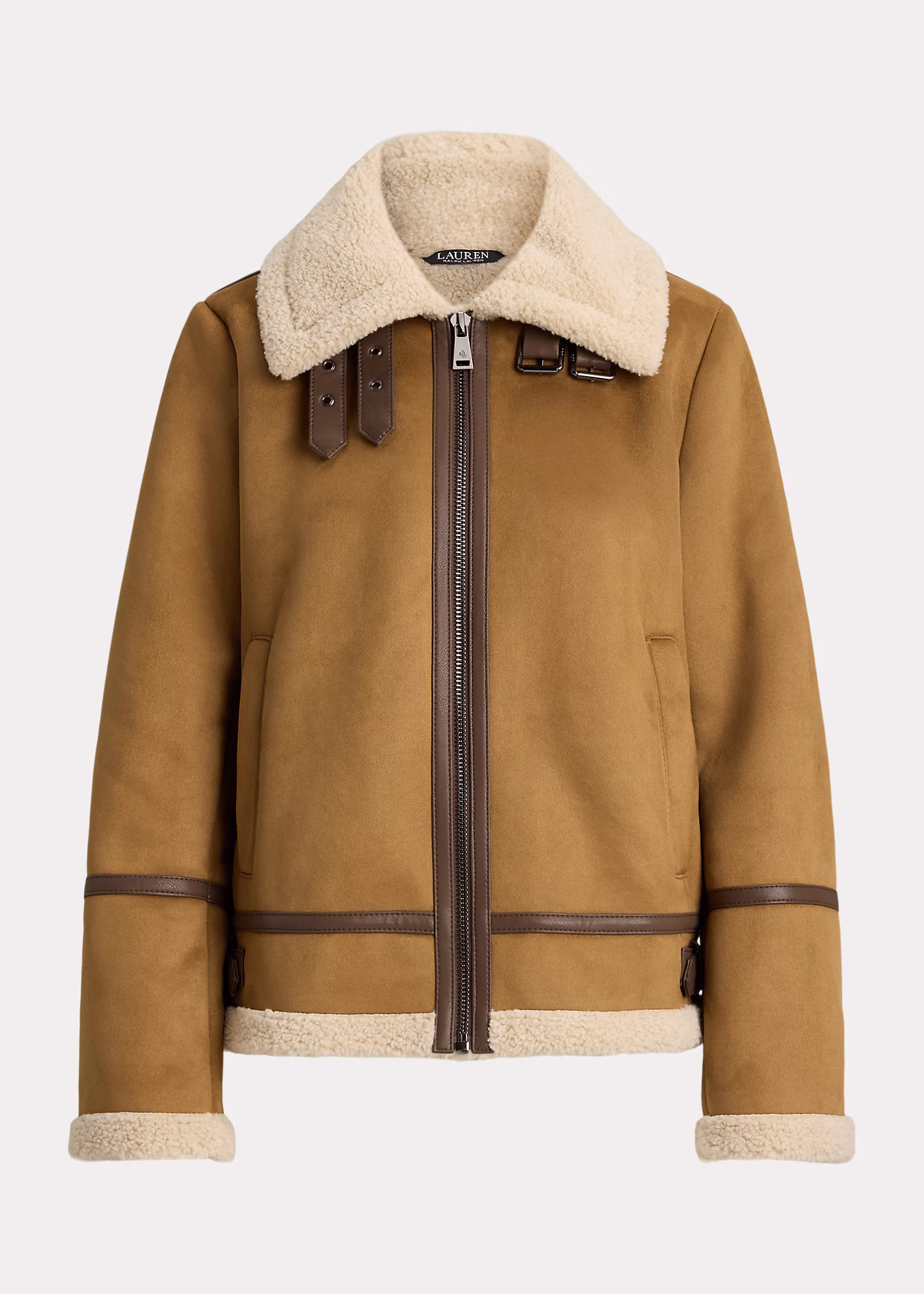 Jacke aus Wildlederimitat mit Schnalle - RALPH LAUREN OUTLET