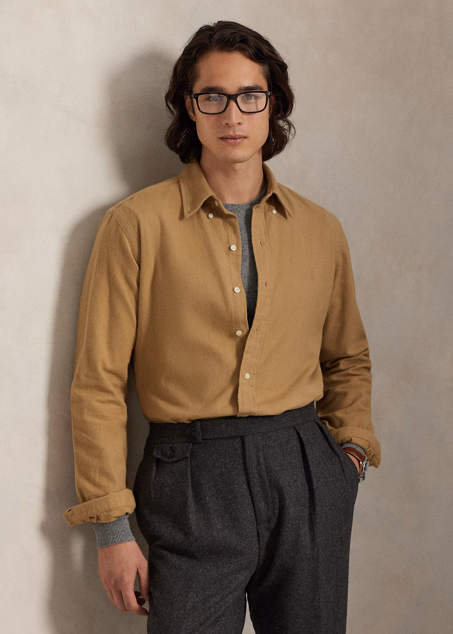 Angerautes Custom-Fit Flanellhemd - RALPH LAUREN OUTLET