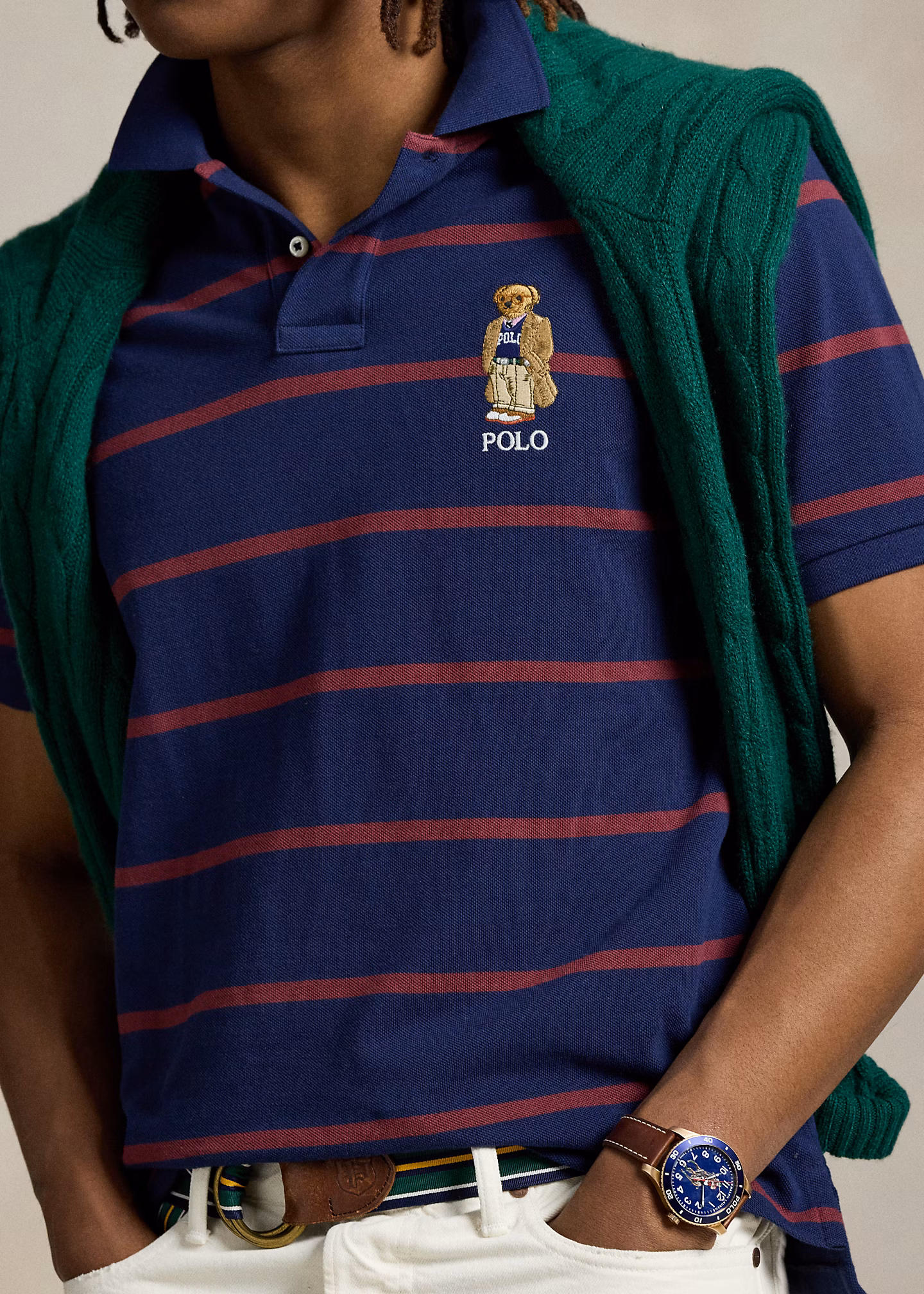 Custom-Slim-Fit Poloshirt mit Polo Bear - RALPH LAUREN OUTLET