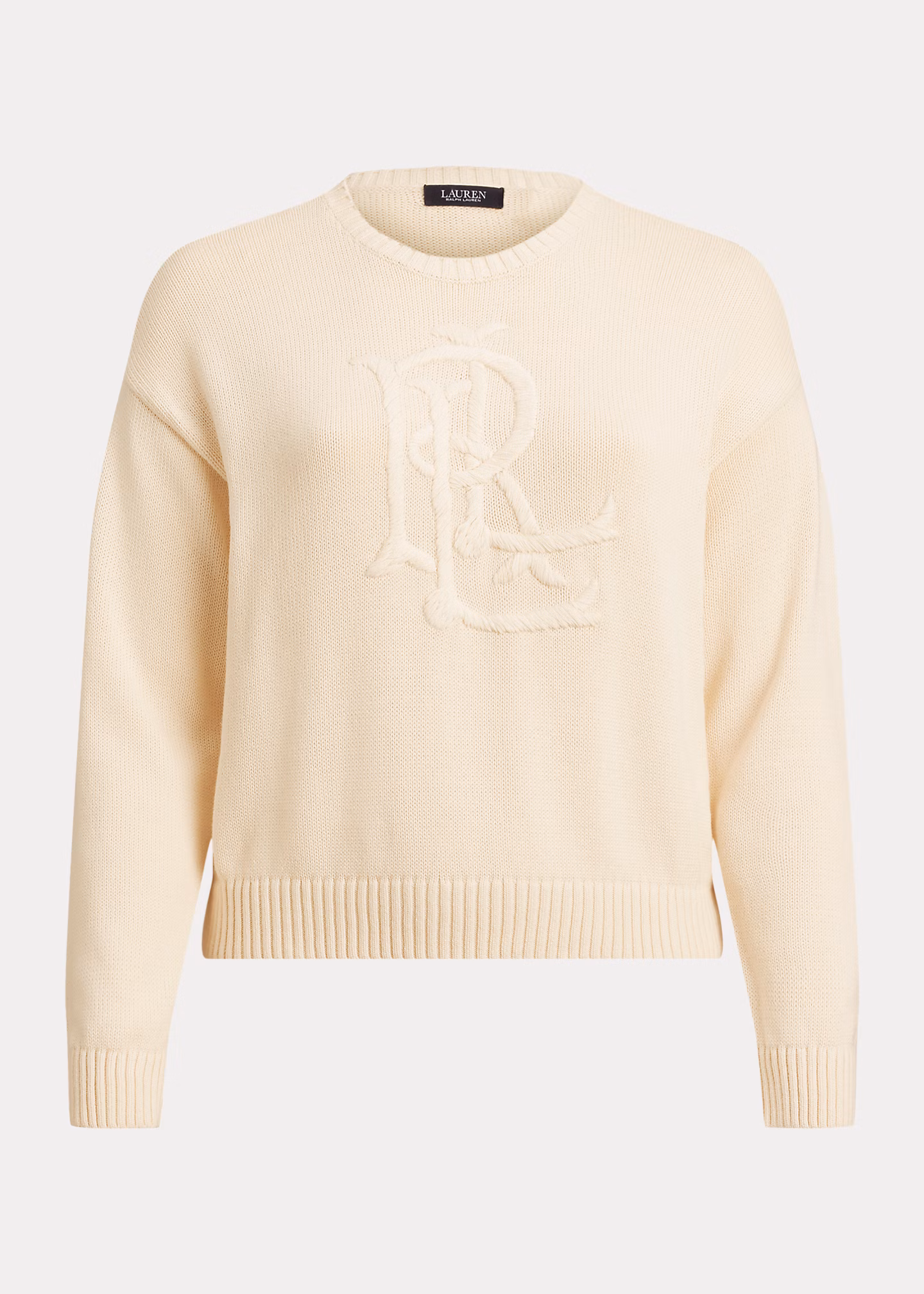 Baumwollpullover mit gesticktem Logo - RALPH LAUREN OUTLET