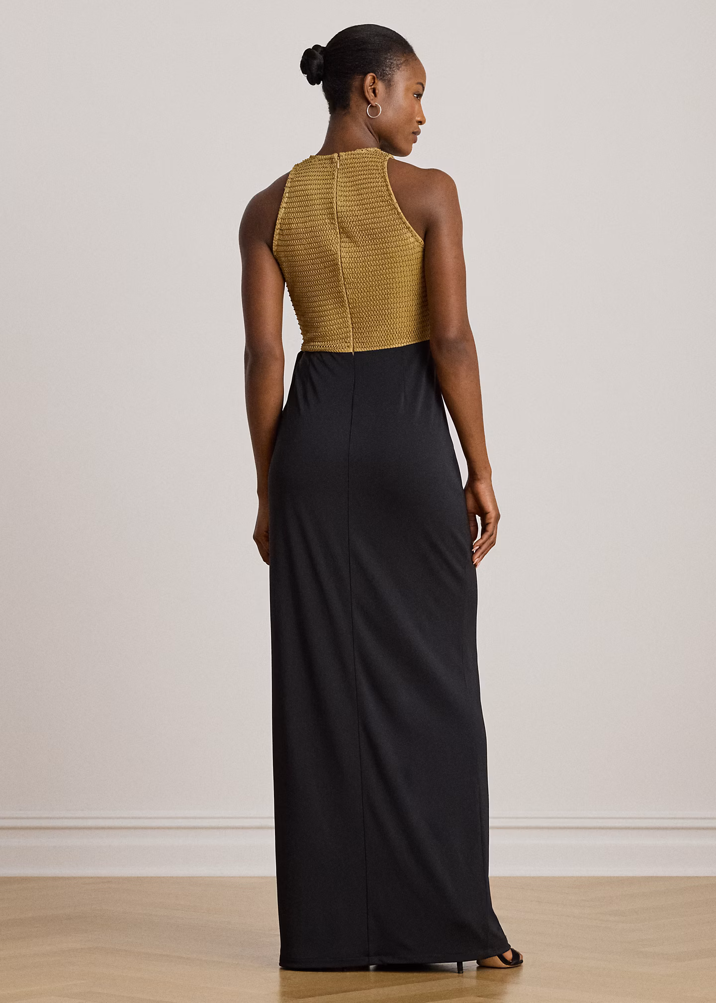 Abendkleid mit Perlen und Bindedetail - RALPH LAUREN OUTLET