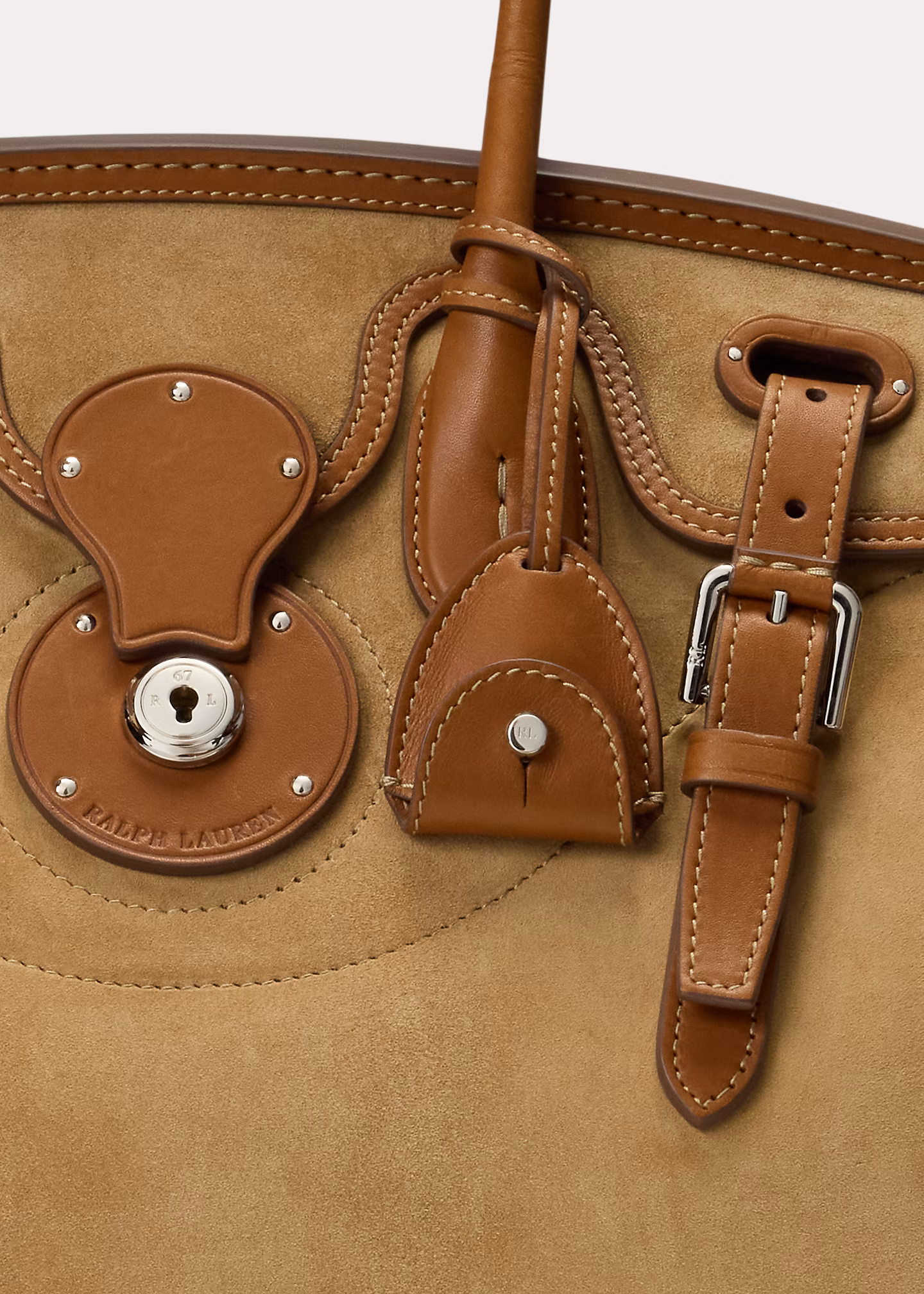 Tasche Soft Ricky 33 aus Kalbswildleder - RALPH LAUREN OUTLET