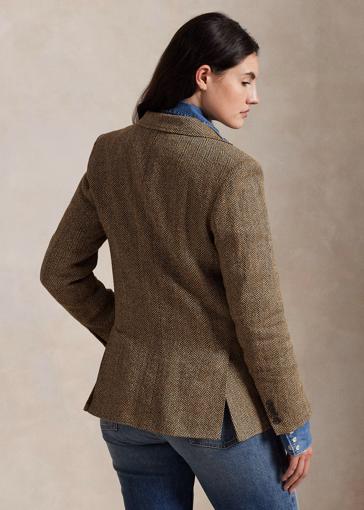 Einreihiger Blazer mit Fischgratmuster - RALPH LAUREN OUTLET