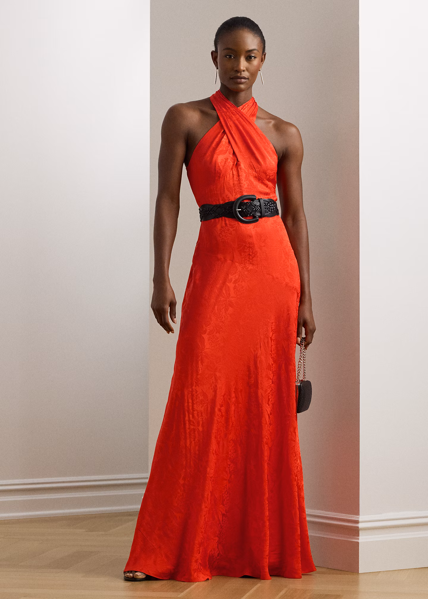 Neckholder-Abendkleid mit Gürtel - RALPH LAUREN OUTLET