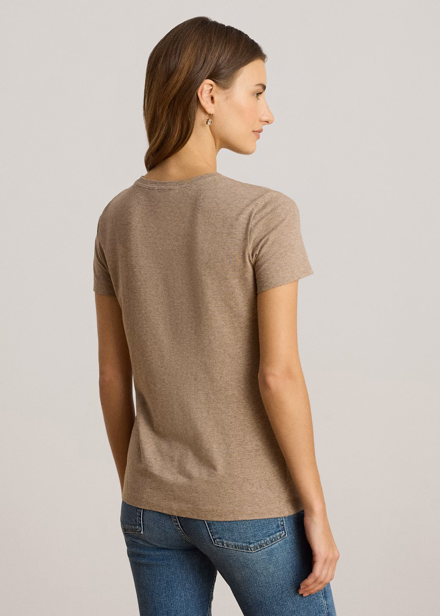 Baumwolljersey-T-Shirt mit Perlenwappen - RALPH LAUREN OUTLET