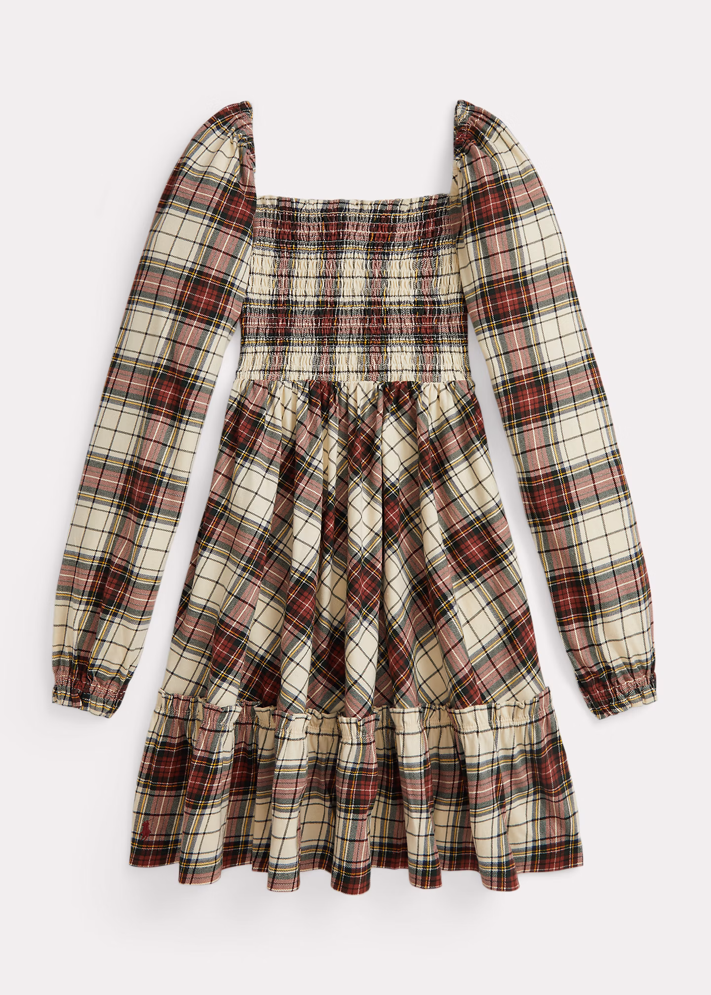 Kariertes Jerseykleid mit Rüschen - RALPH LAUREN OUTLET