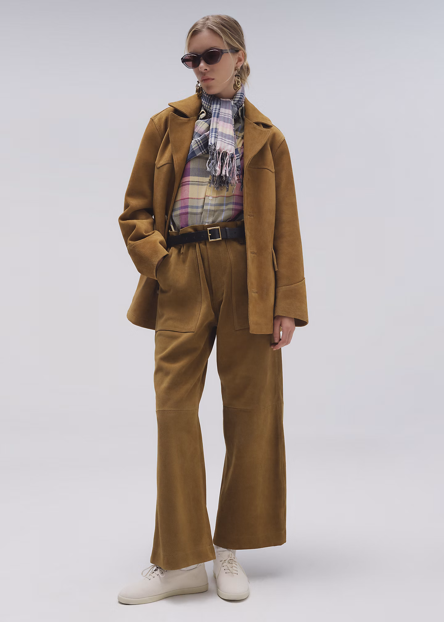 7/8-Wildlederhose Ricky mit weitem Bein - RALPH LAUREN OUTLET