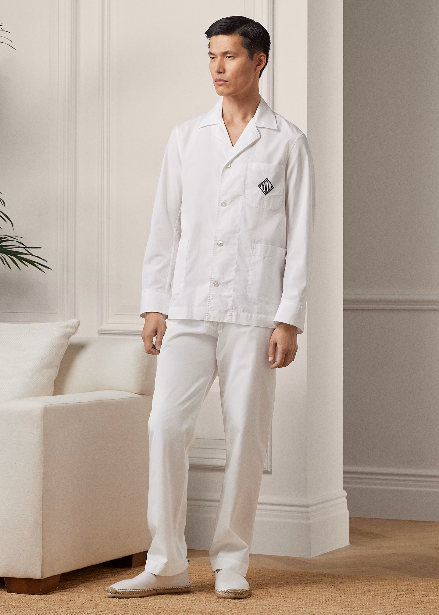 Baumwollpyjama mit Monogramm - RALPH LAUREN OUTLET