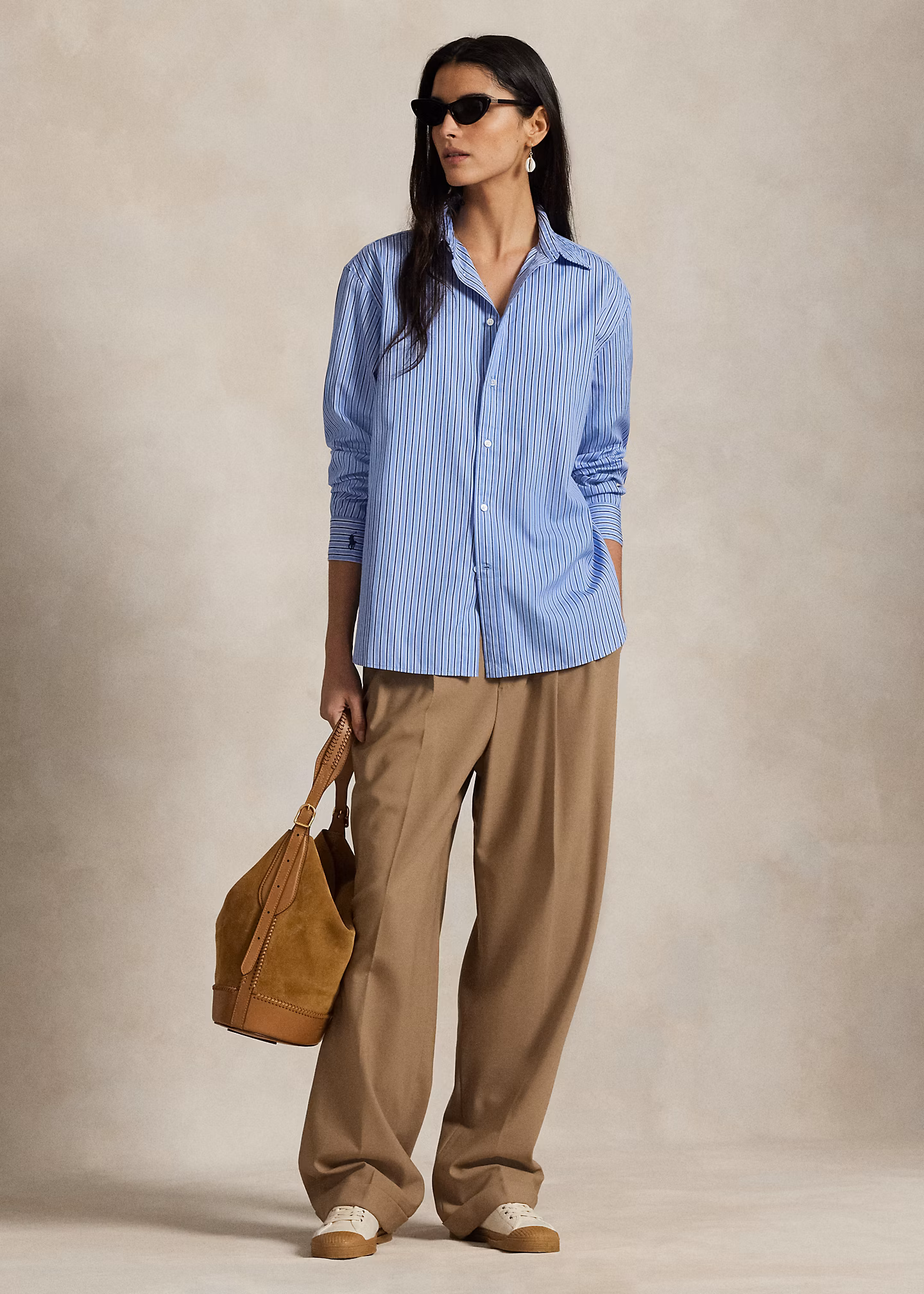 Übergroßes Baumwollhemd mit Streifen - RALPH LAUREN OUTLET