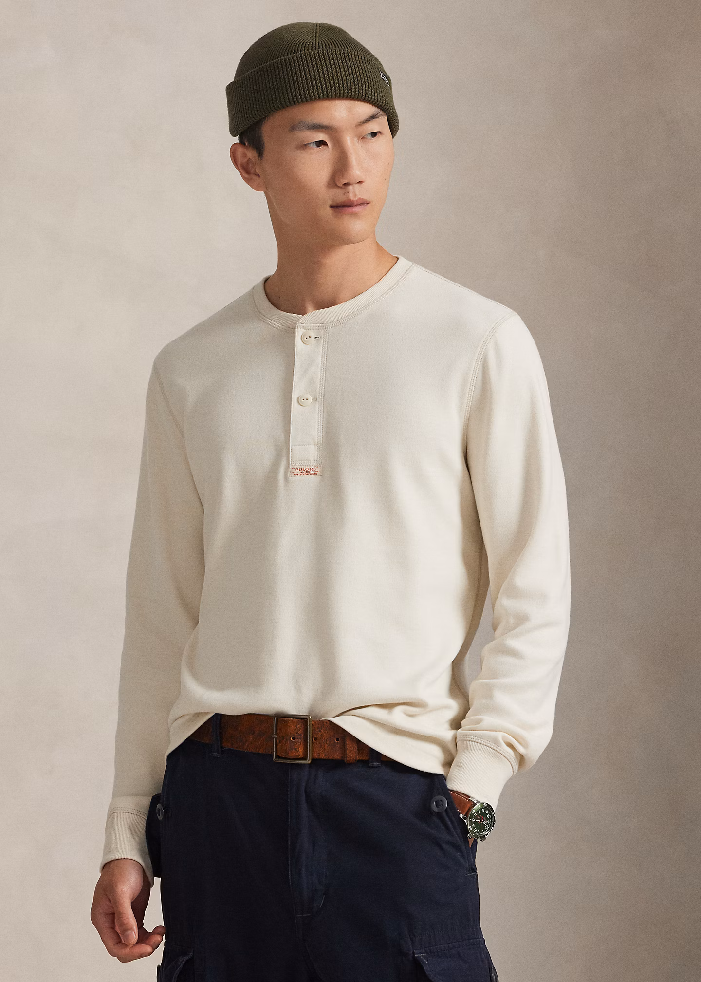 Henley aus Baumwoll-Moleskin - RALPH LAUREN OUTLET