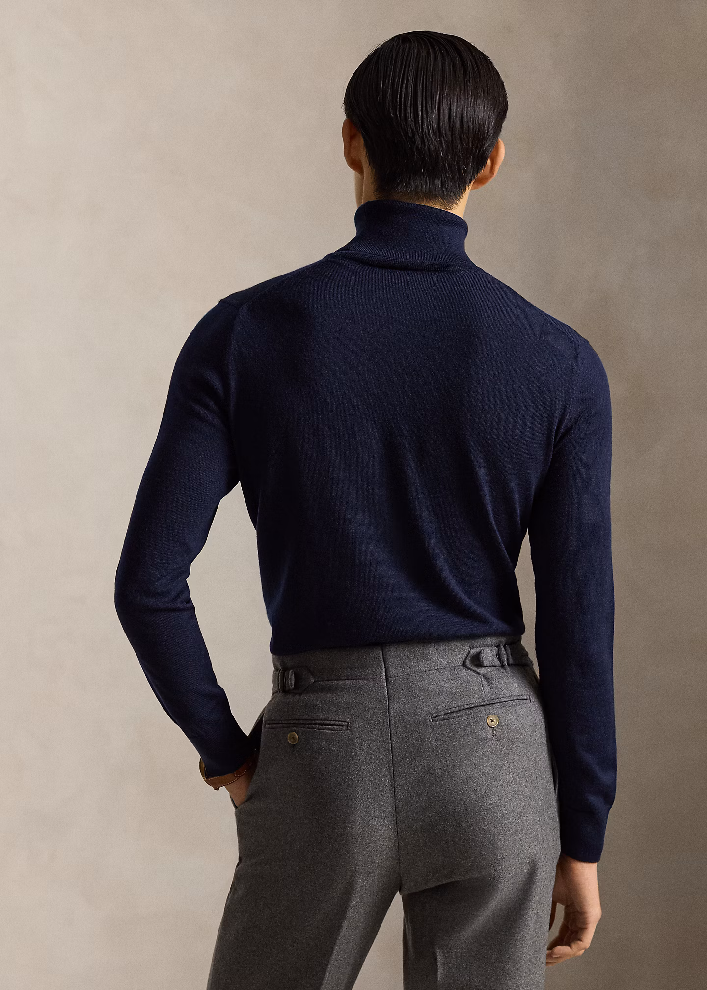Waschbarer Rollkragenpullover aus Wolle - RALPH LAUREN OUTLET