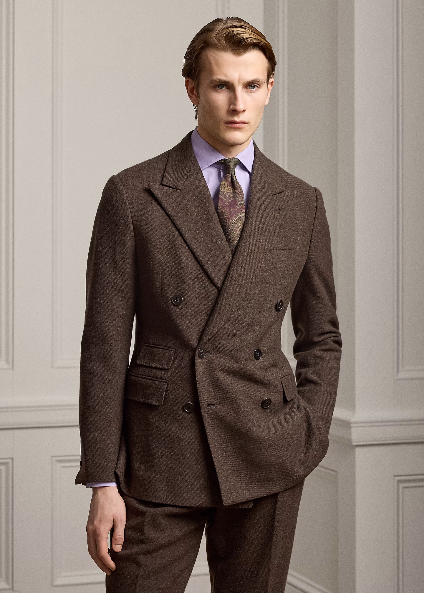 Handgeschneiderte Wolltwill-Jacke Kent - RALPH LAUREN OUTLET