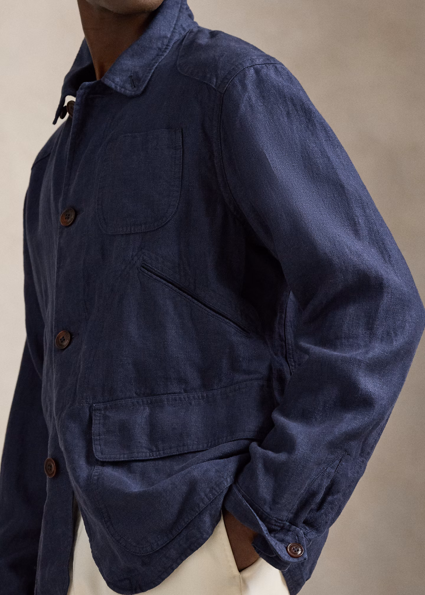 Utility-Jacke aus Fischgrat-Leinen - RALPH LAUREN OUTLET