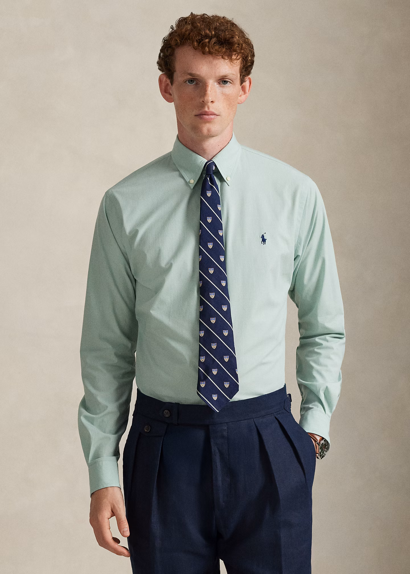 Custom-Fit Hemd aus Stretchpopeline - RALPH LAUREN OUTLET