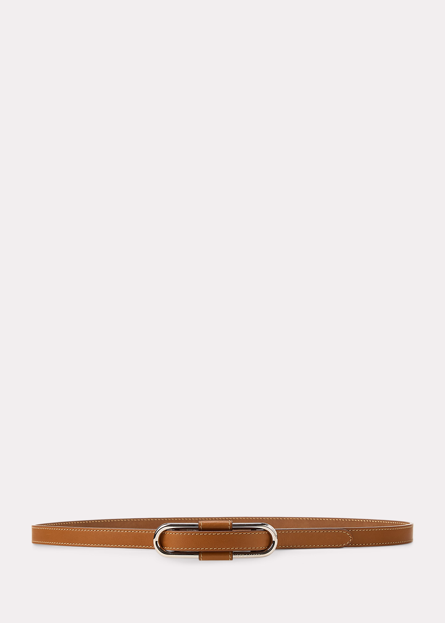 Schmaler Kalbsledergürtel mit Schnalle - RALPH LAUREN OUTLET