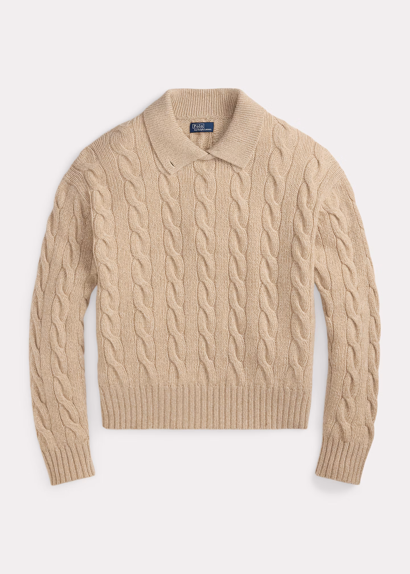 Pullover mit Zopfmuster und Polokragen - RALPH LAUREN OUTLET