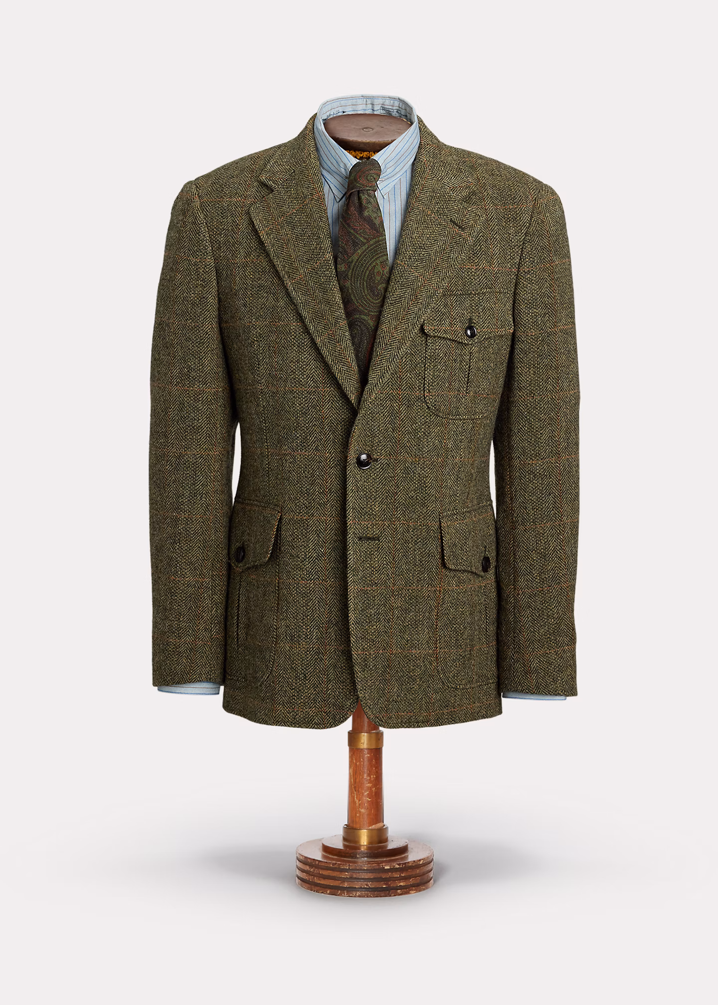 Woll-Anzugjacke mit Windowpane-Karo - RALPH LAUREN OUTLET